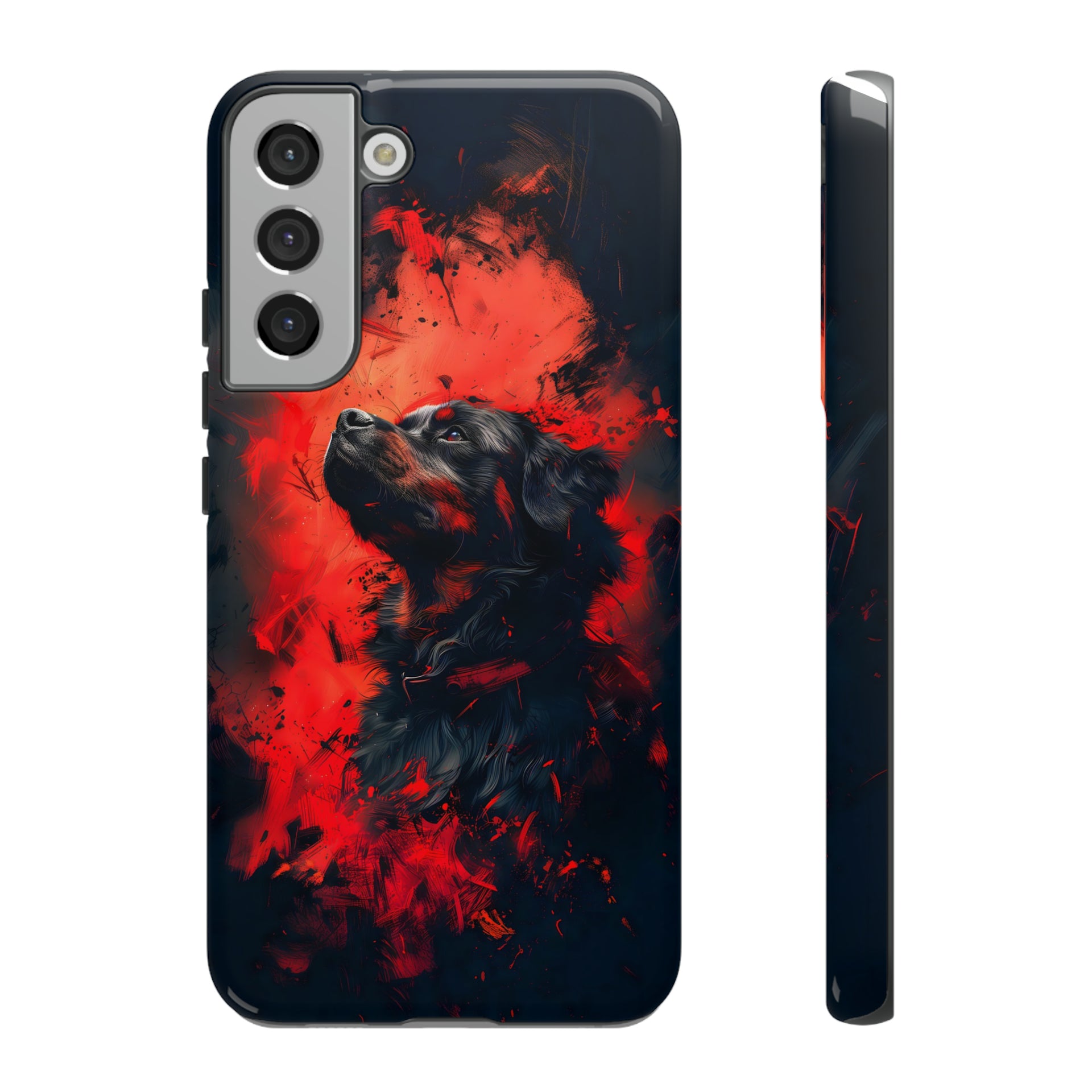 Unleash Your Device's Style with our Striking Black and Red Tough Phone Cases