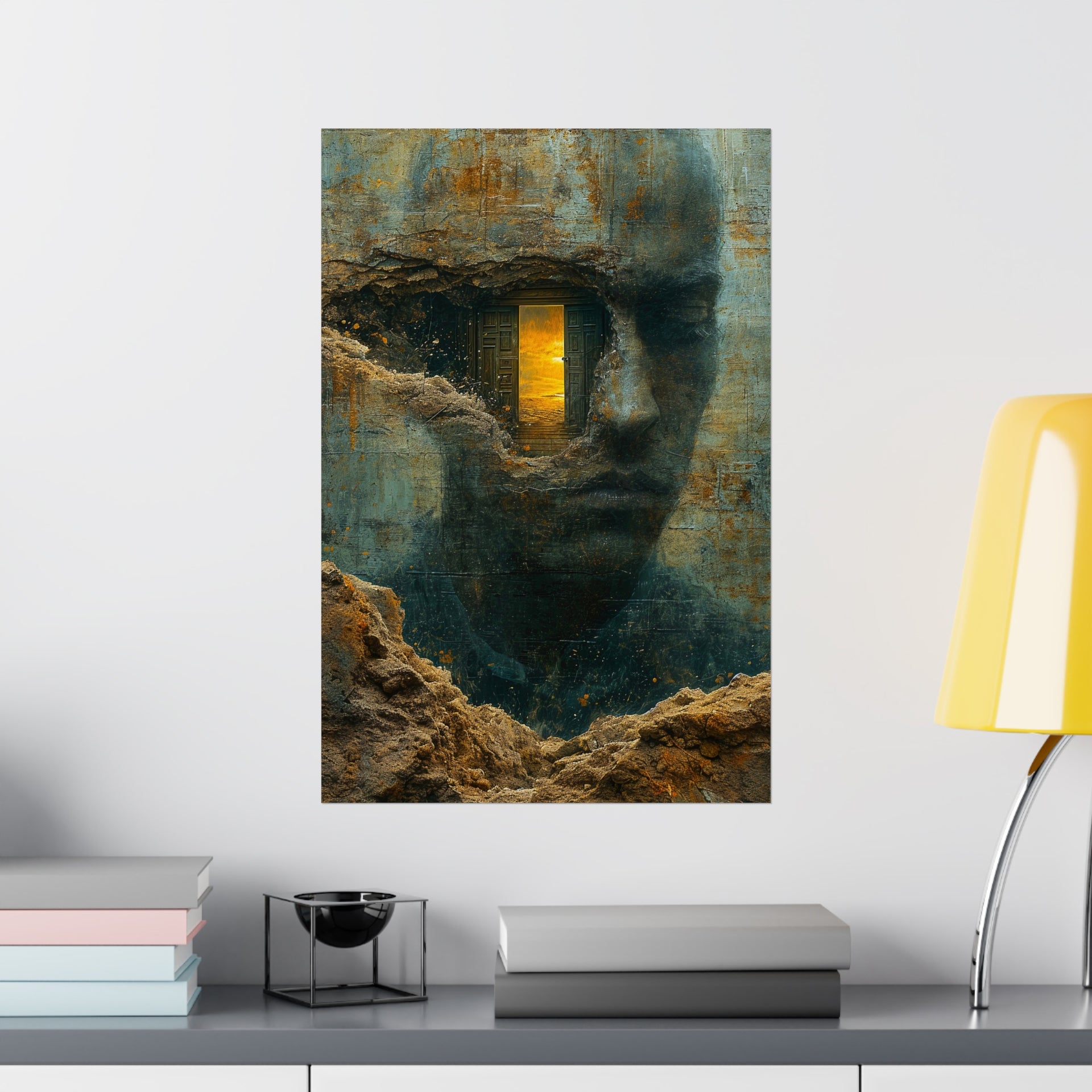 Portal to the Mind: Surrealistic Matte Vertical Poster