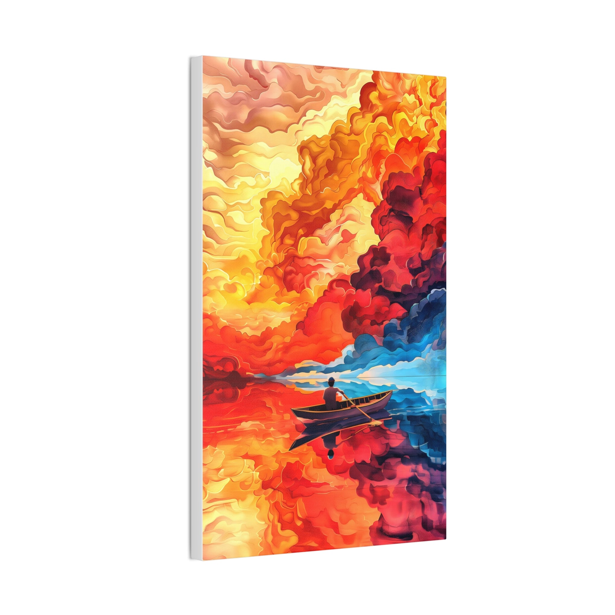 Voyage of Wonder: Mesmerizing Boat Journey Canvas Print Stretched, 0.75"