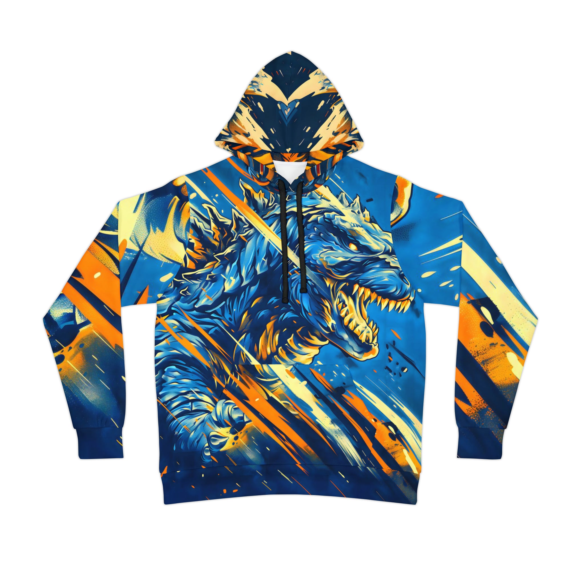 Rise with the King: Unleash the Power of Godzilla in This Epic Hoodie | Athletic Hoodie (AOP)