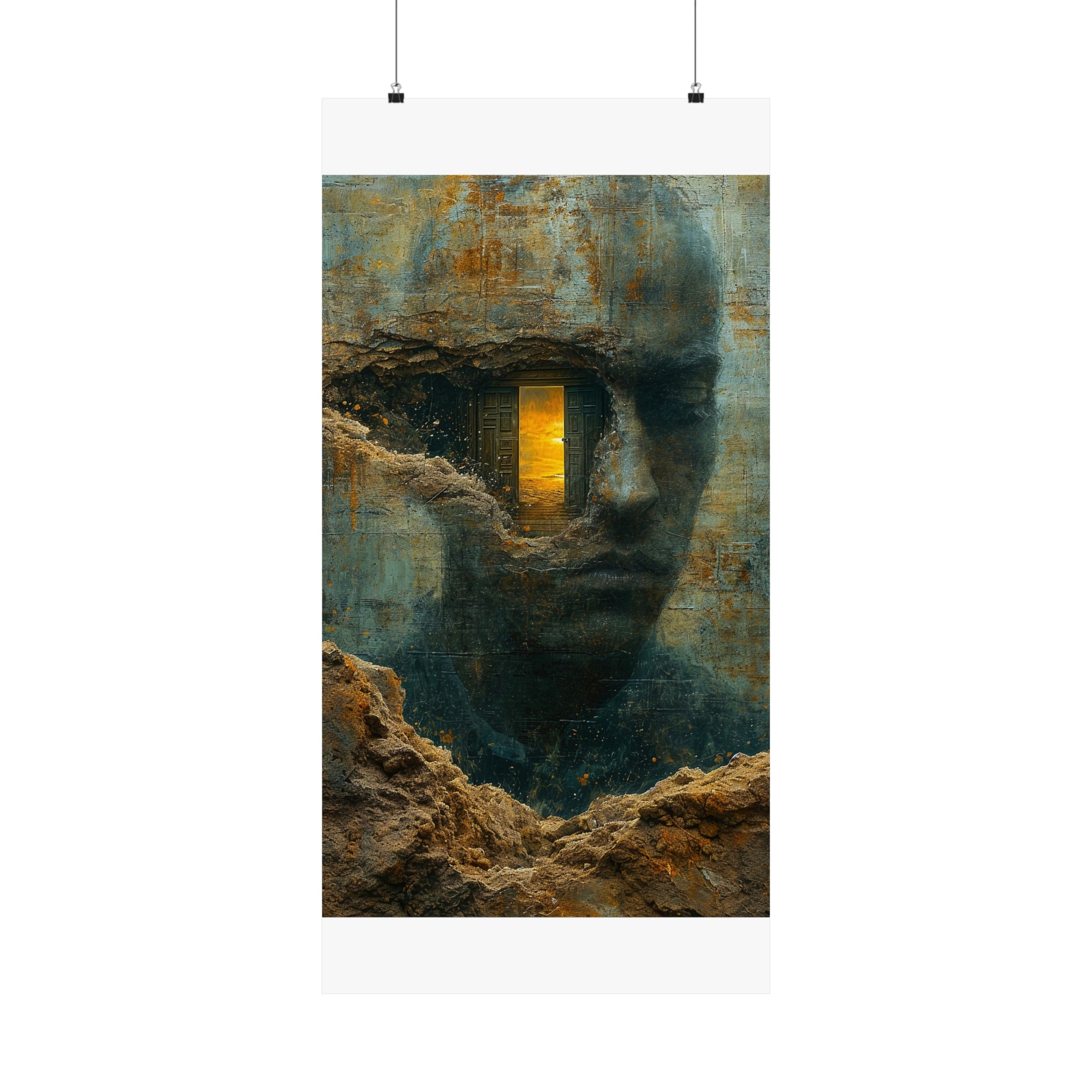 Portal to the Mind: Surrealistic Matte Vertical Poster