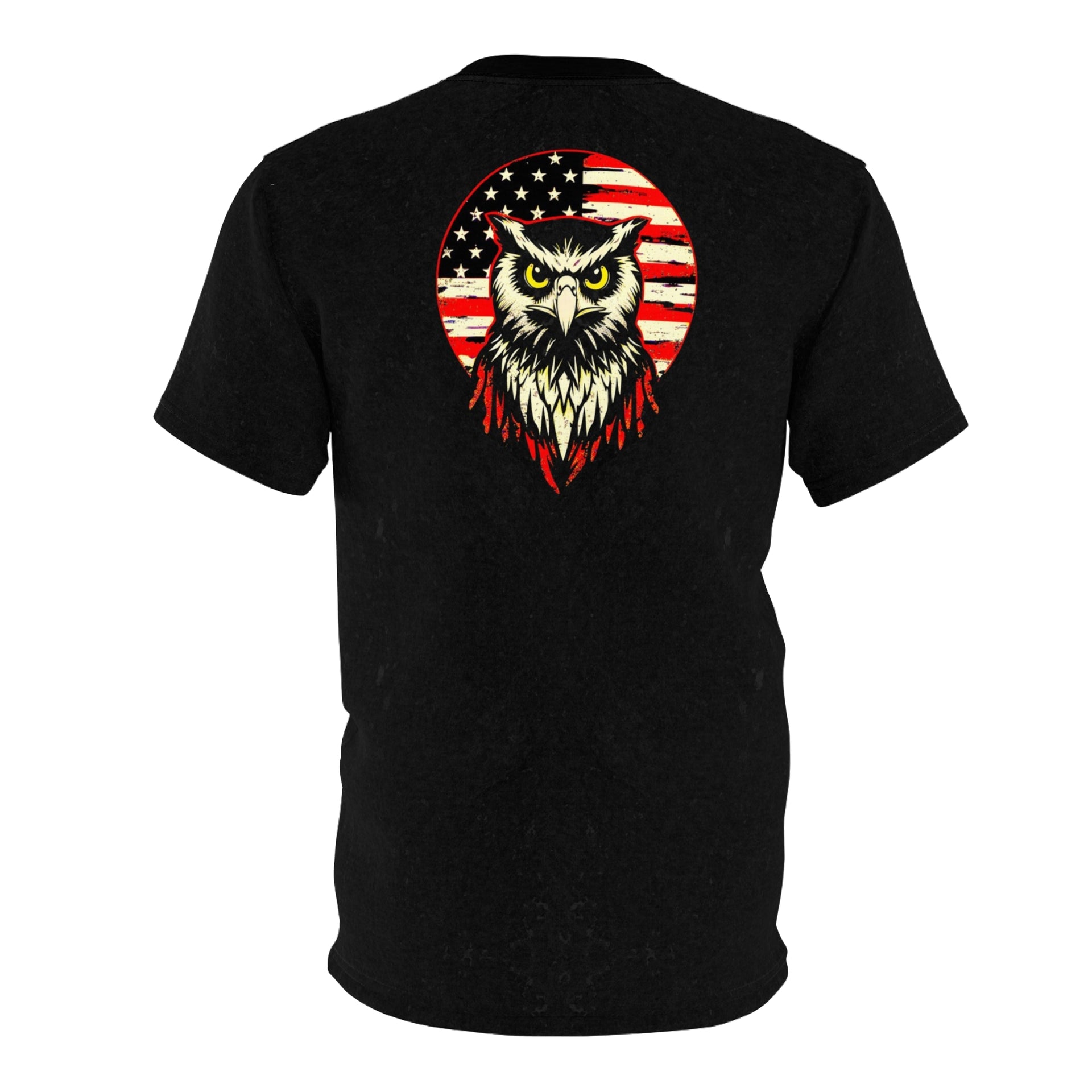 Wise Owl, American Heart - Patriotic Spirit Tee Unisex Cut & Sew Tee (AOP)