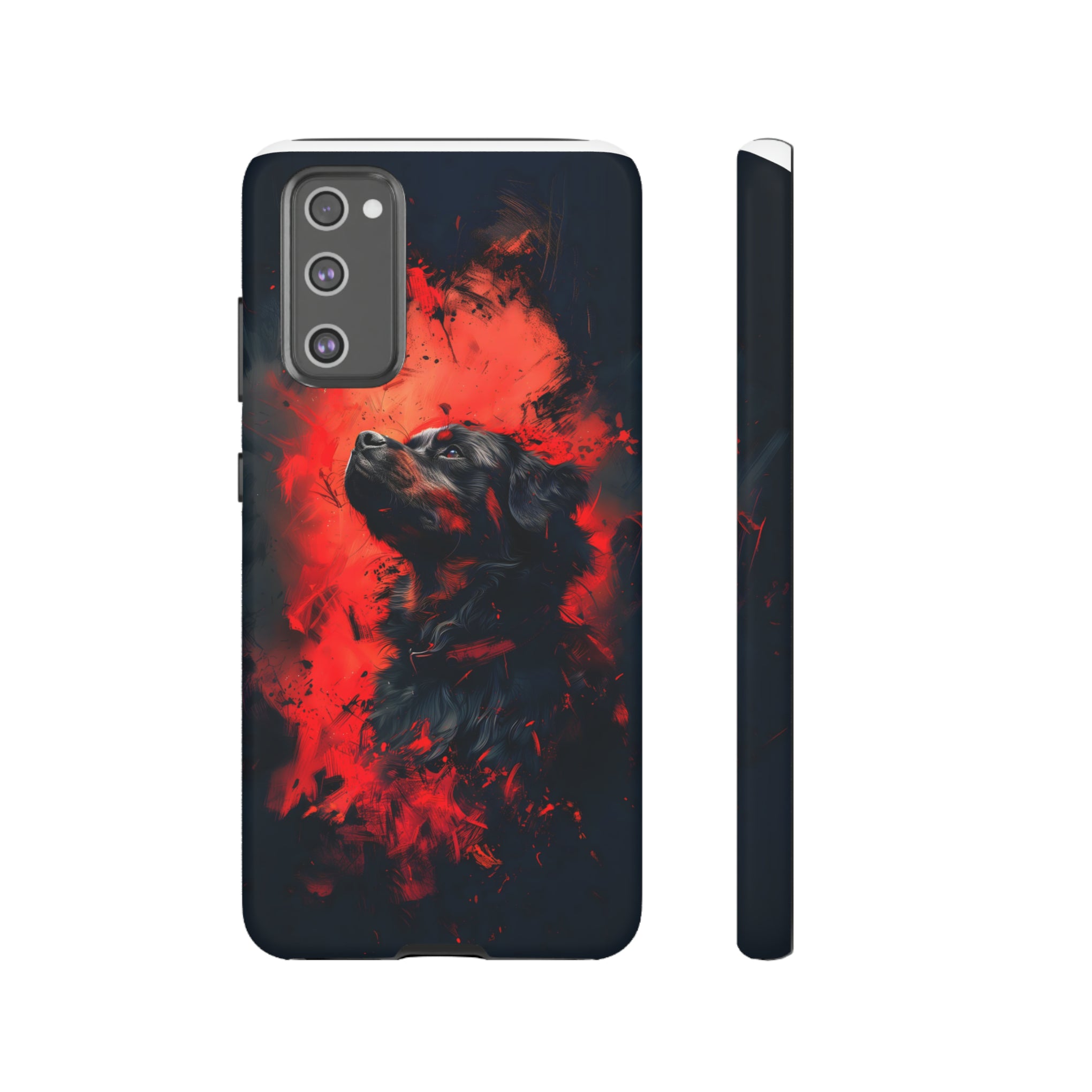 Unleash Your Device's Style with our Striking Black and Red Tough Phone Cases