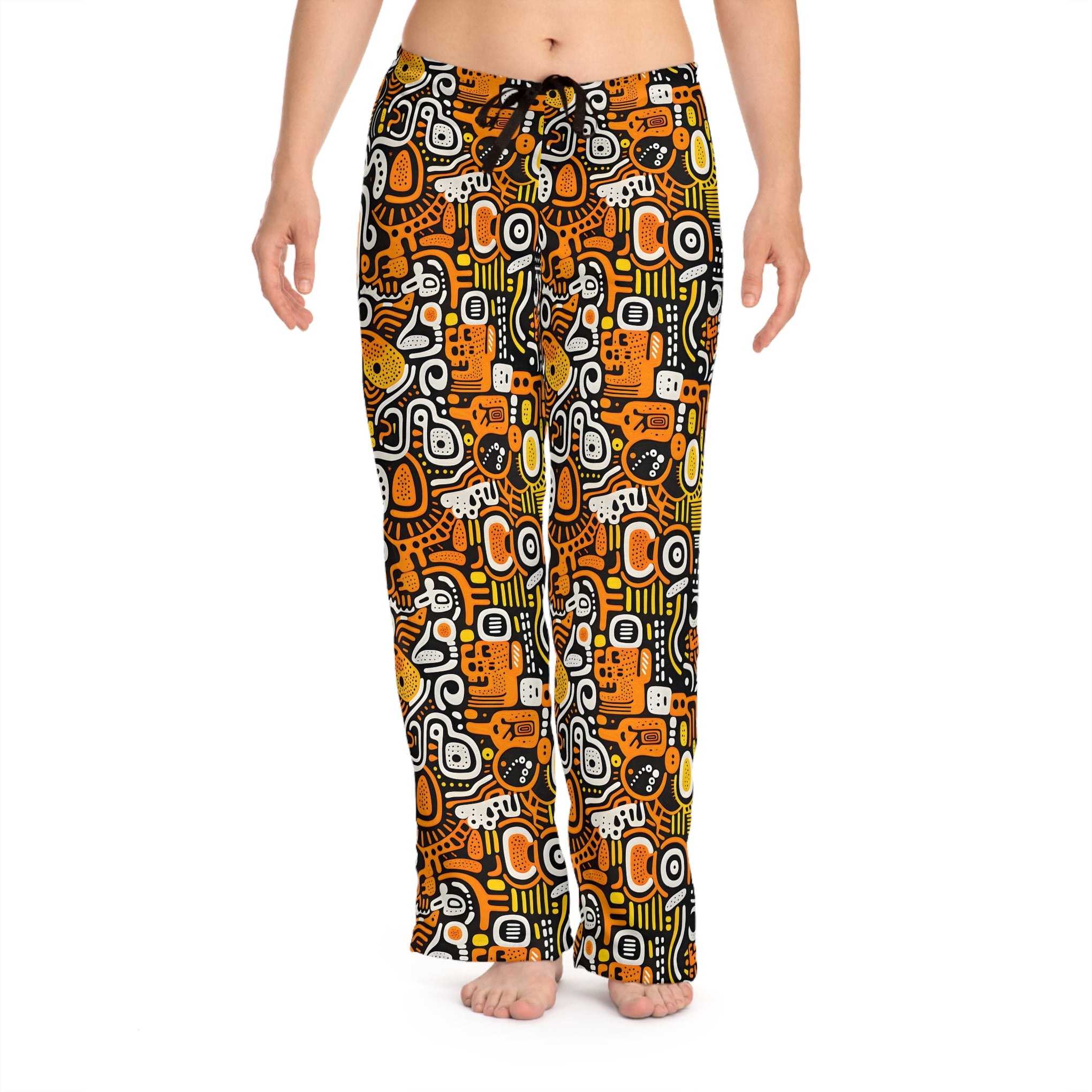 Psychedelic Harmony: Keith Haring Inspired Women's Pajama Pants (AOP)