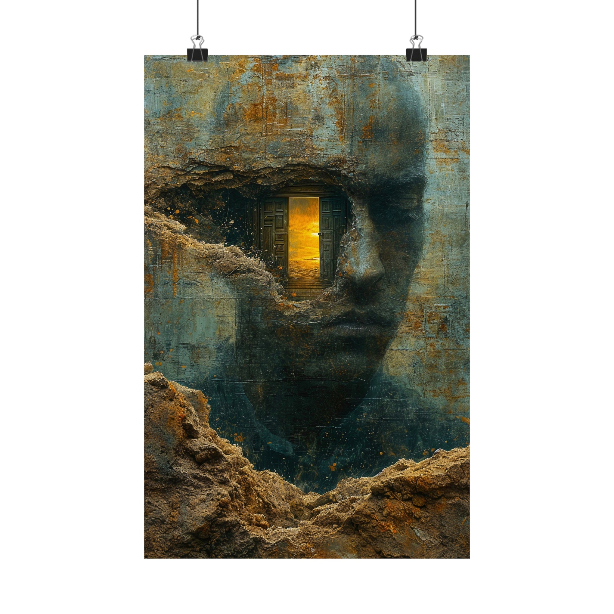 Portal to the Mind: Surrealistic Matte Vertical Poster