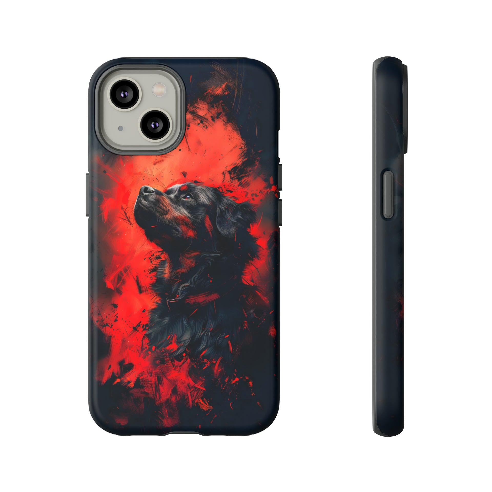 Unleash Your Device's Style with our Striking Black and Red Tough Phone Cases