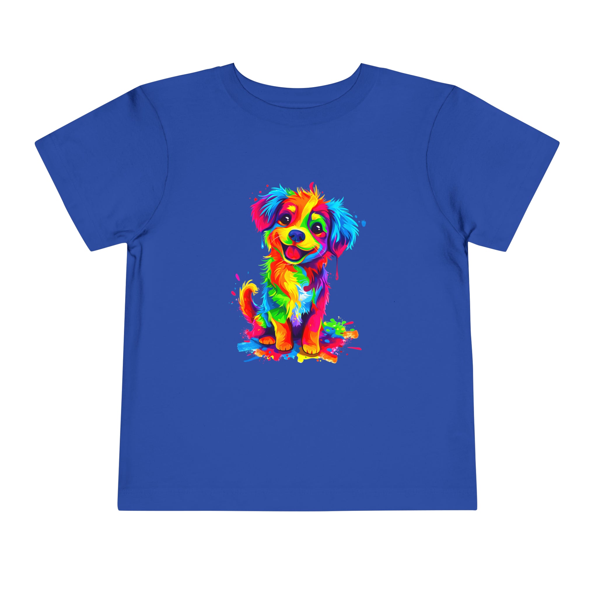 Rainbow Dreams: Disney-Inspired Happy Dog Cartoon | Toddler Short Sleeve Tee