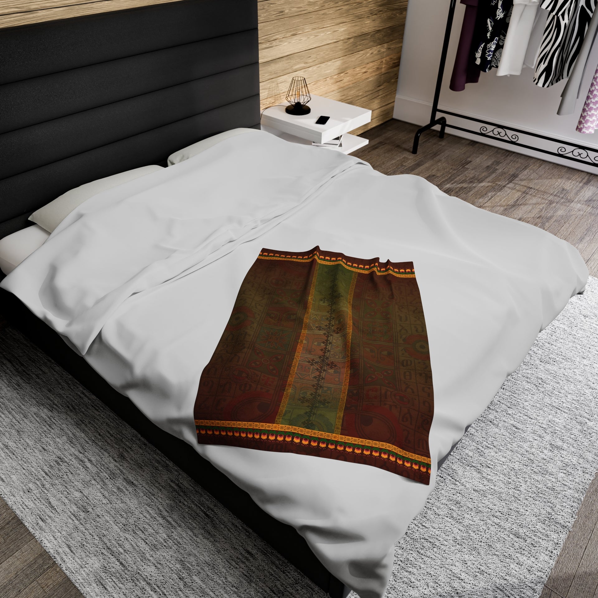 Ethiopian Diamond Symphony: Velveteen Plush Blanket