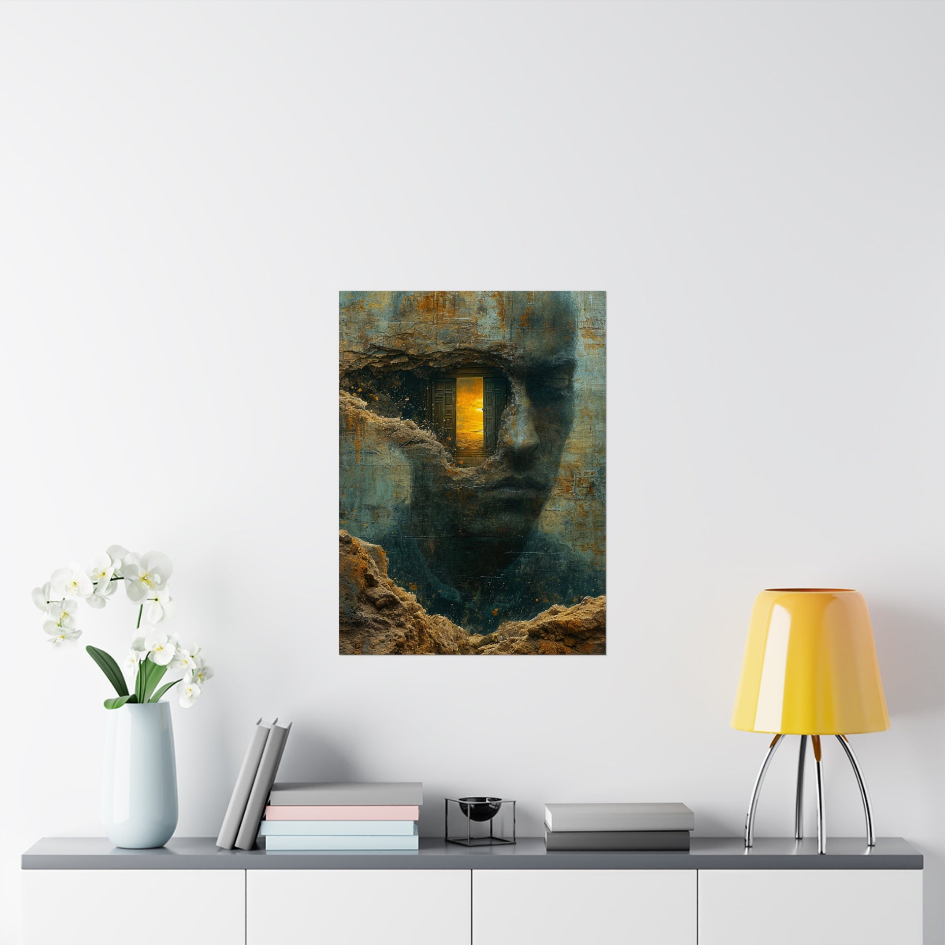 Portal to the Mind: Surrealistic Matte Vertical Poster