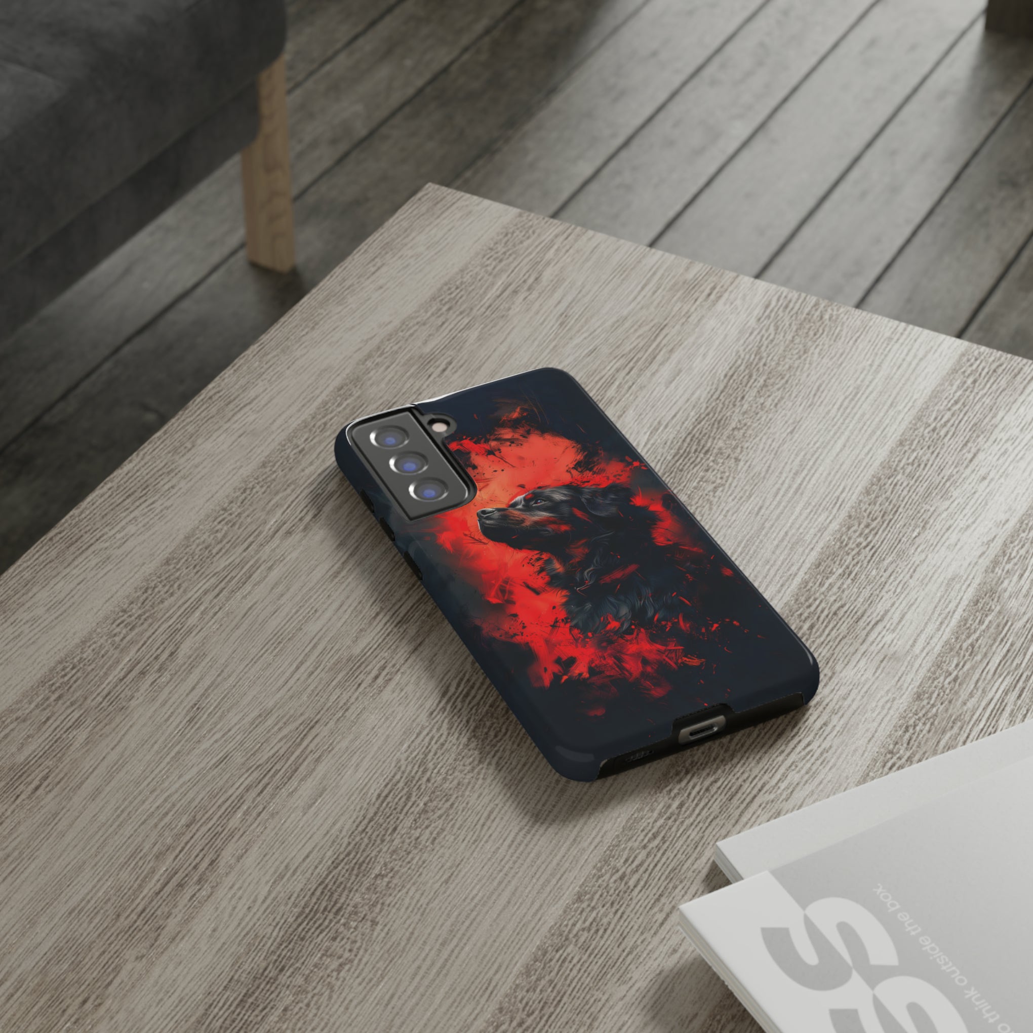 Unleash Your Device's Style with our Striking Black and Red Tough Phone Cases