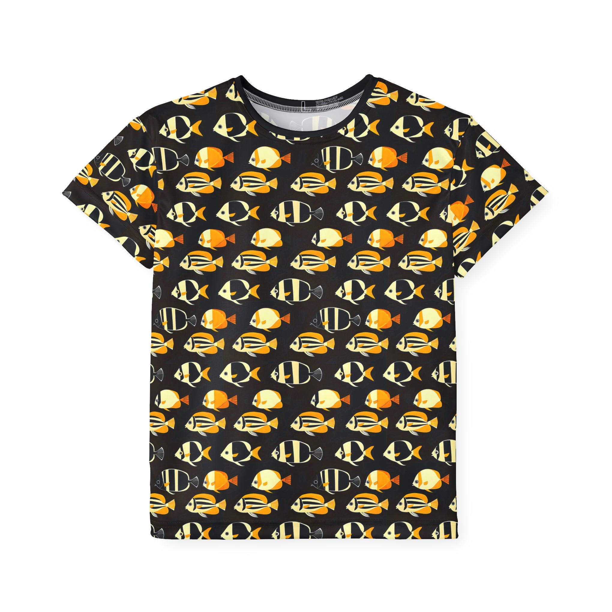 Zen Fish: Japanese Geometric Bannerfish Pattern Kids Sports Jersey (AOP)