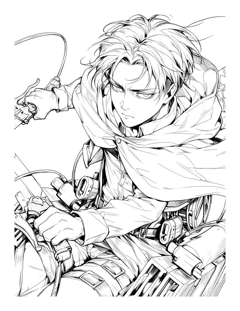 Anime Action Stars Coloring Book Vol 2 | 60 NEW Pages | Teens & Adults | Instant Digital Download