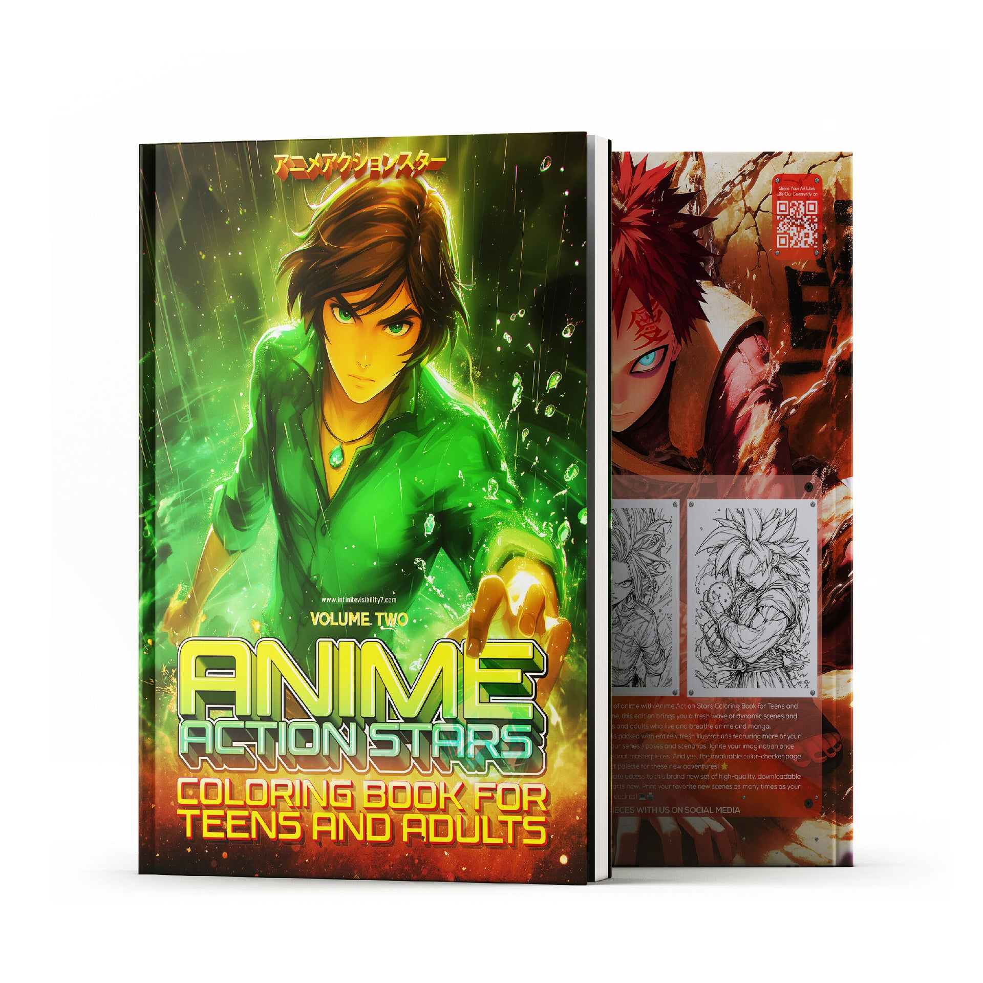 Anime Action Stars Coloring Book Vol 2 | 60 NEW Pages | Teens & Adults | Instant Digital Download