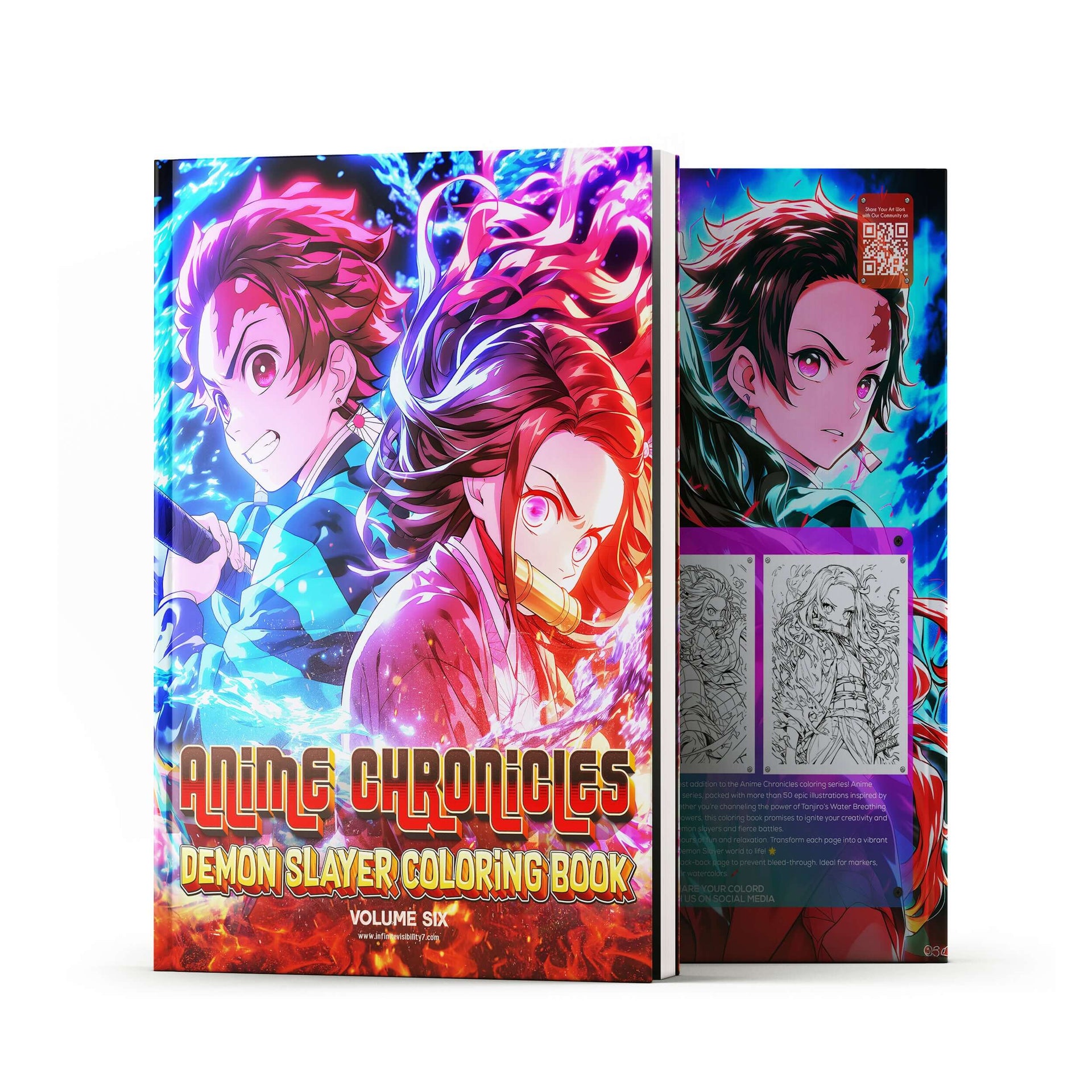 Demon Slayer Coloring Book Blue