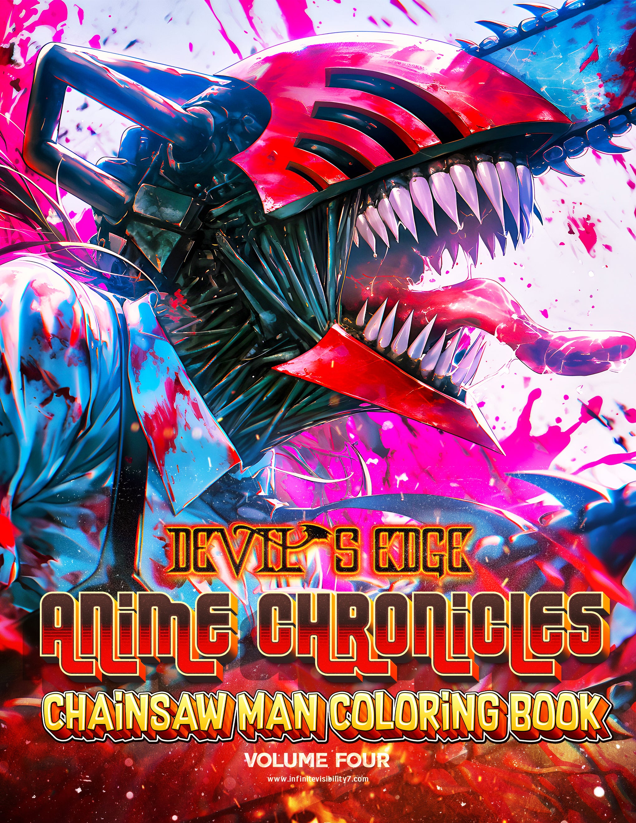 Anime Chronicles: Devil’s Edge – A Chainsaw Man Coloring Book (Volume 4)