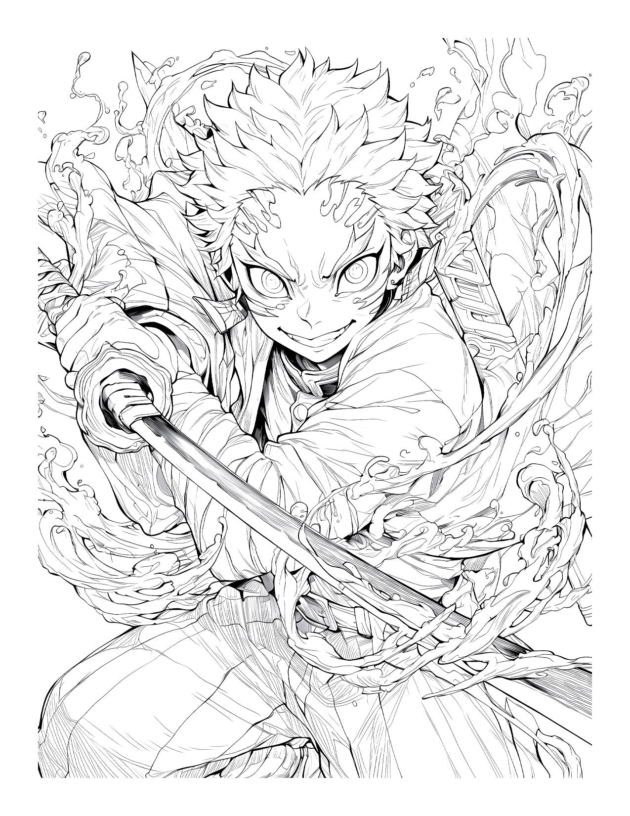 Anime Chronicles: The Ultimate Demon Slayer Coloring Book for Fans of Anime & Manga PDF