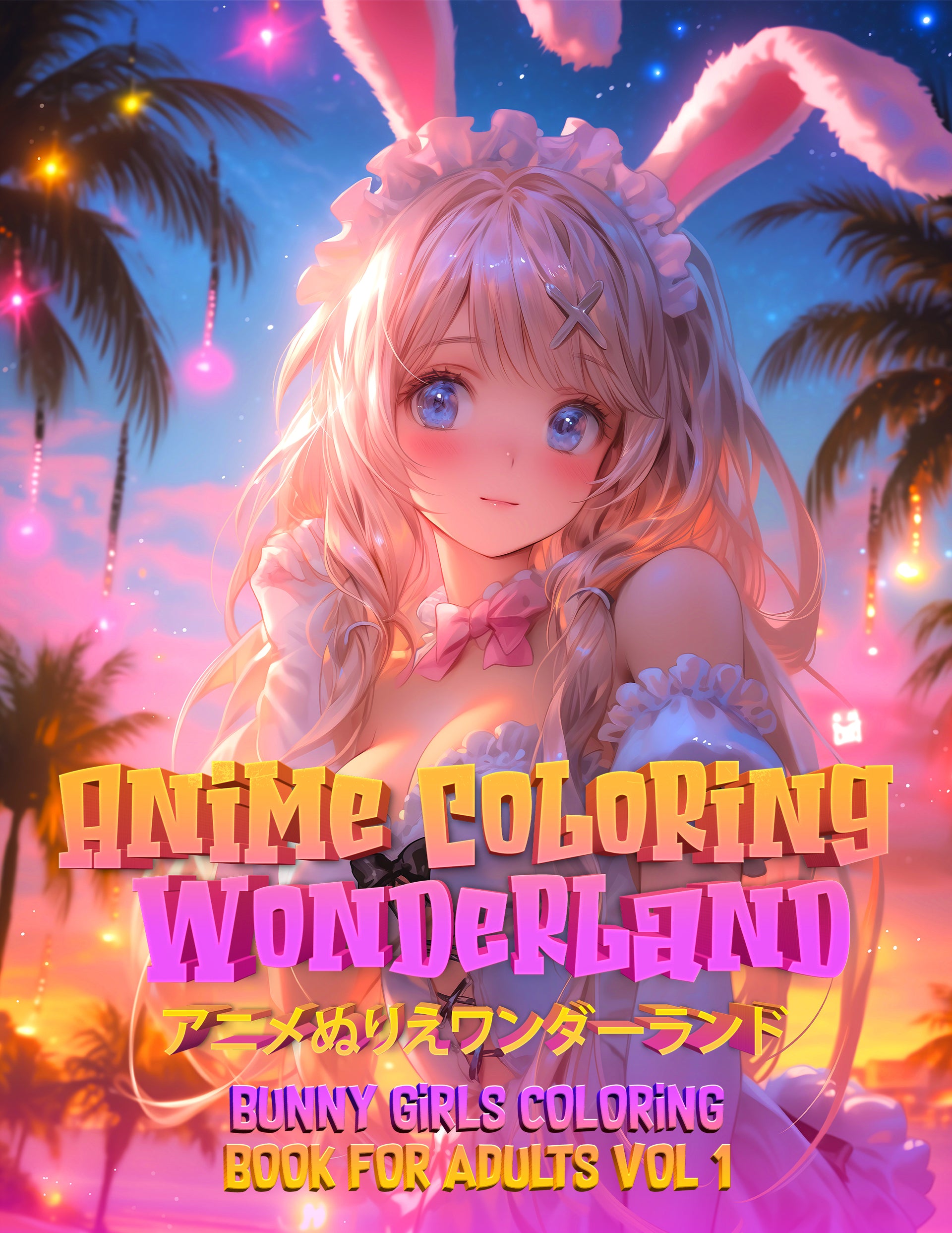 Anime Coloring Wonderland: Bunny Girls Coloring Book for Adults Volume 1