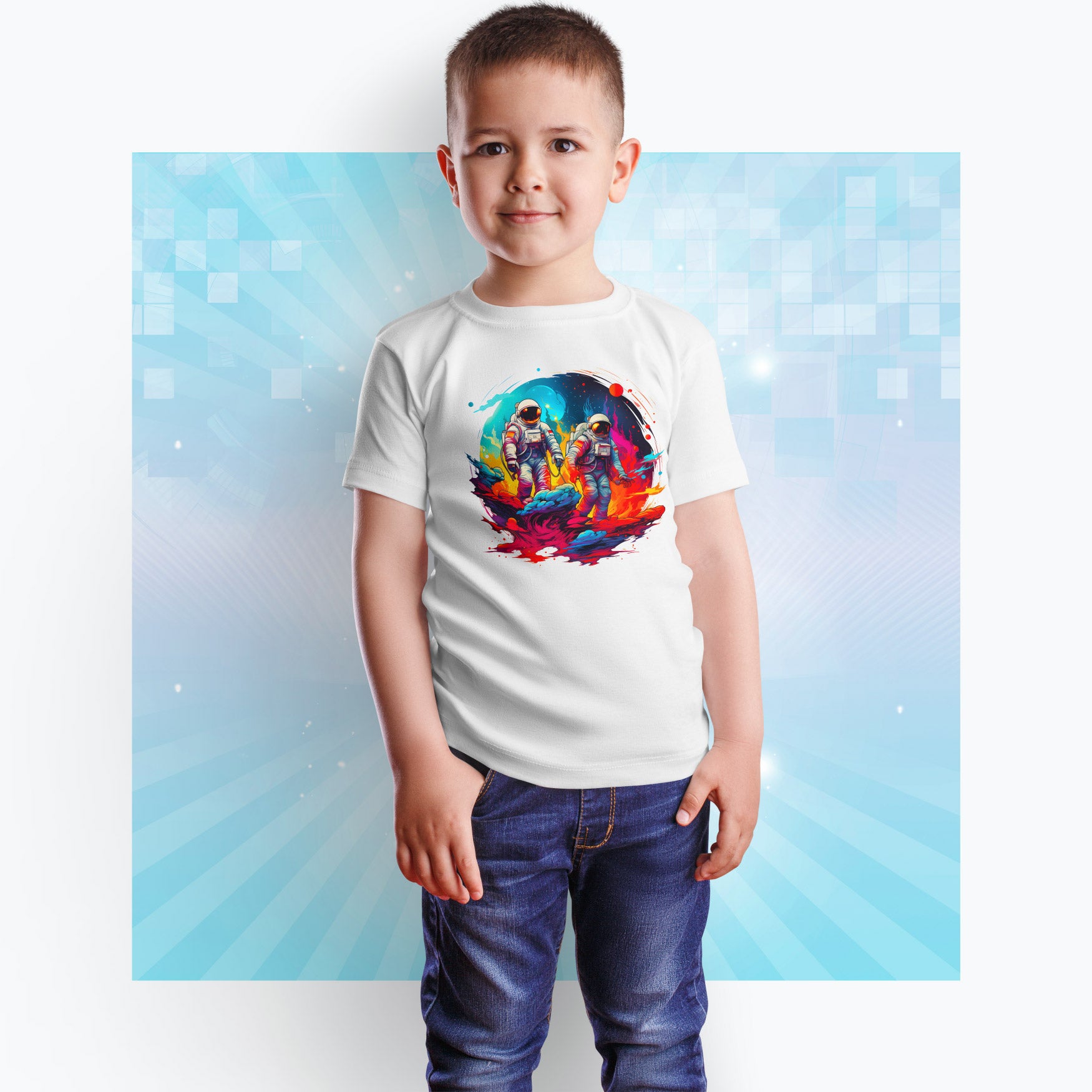 Blast Off on an Adventure: Astronaut Exploration Design Kids Heavy Cotton™ Tee