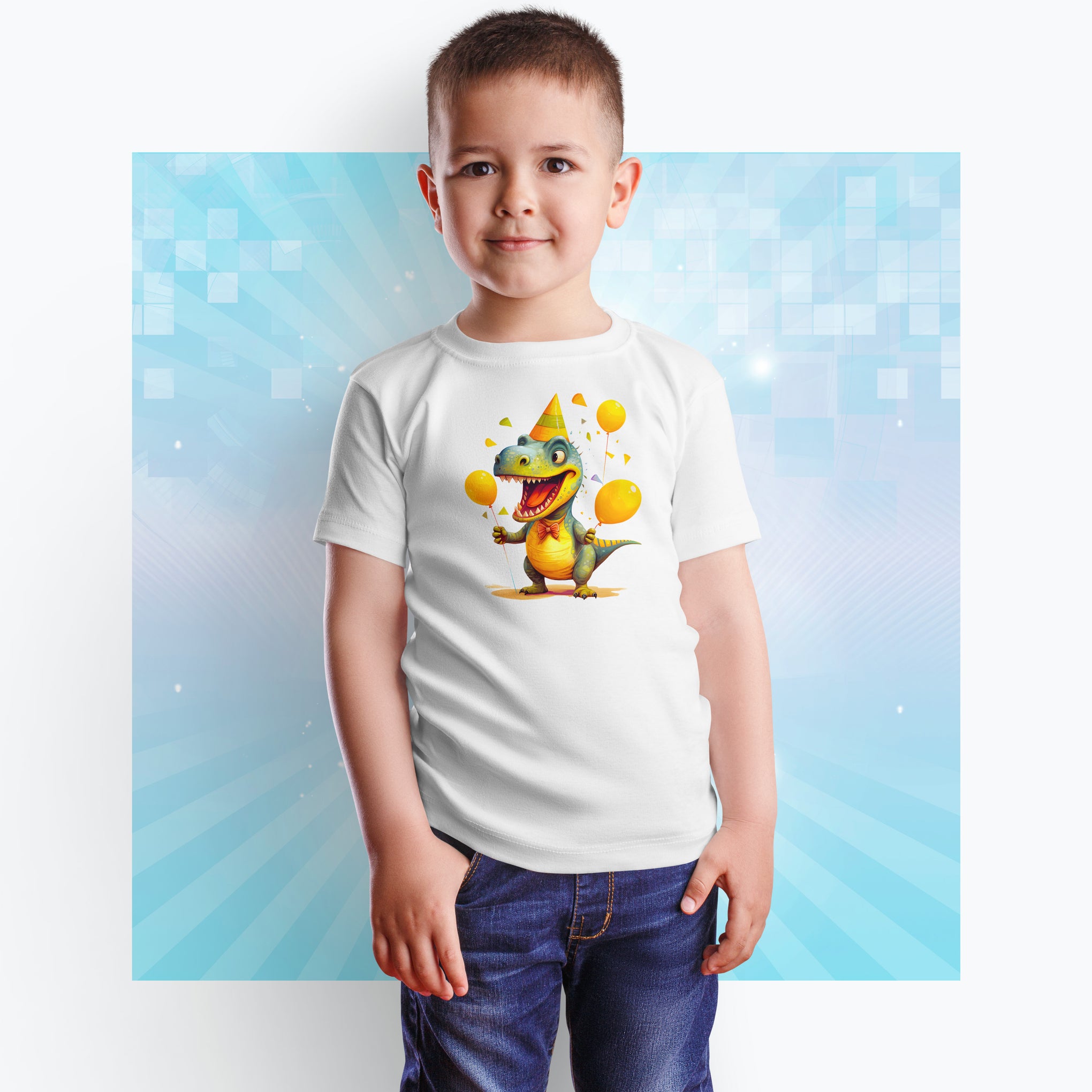 Celebrate Every Moment with Whimsical Dinosaur Design Kids Heavy Cotton™ Tee