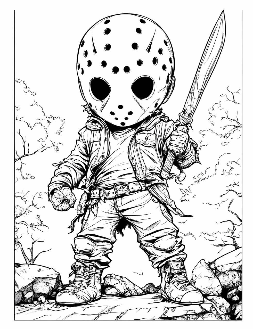 Jason Color Desenhos Para Colorir De Jason