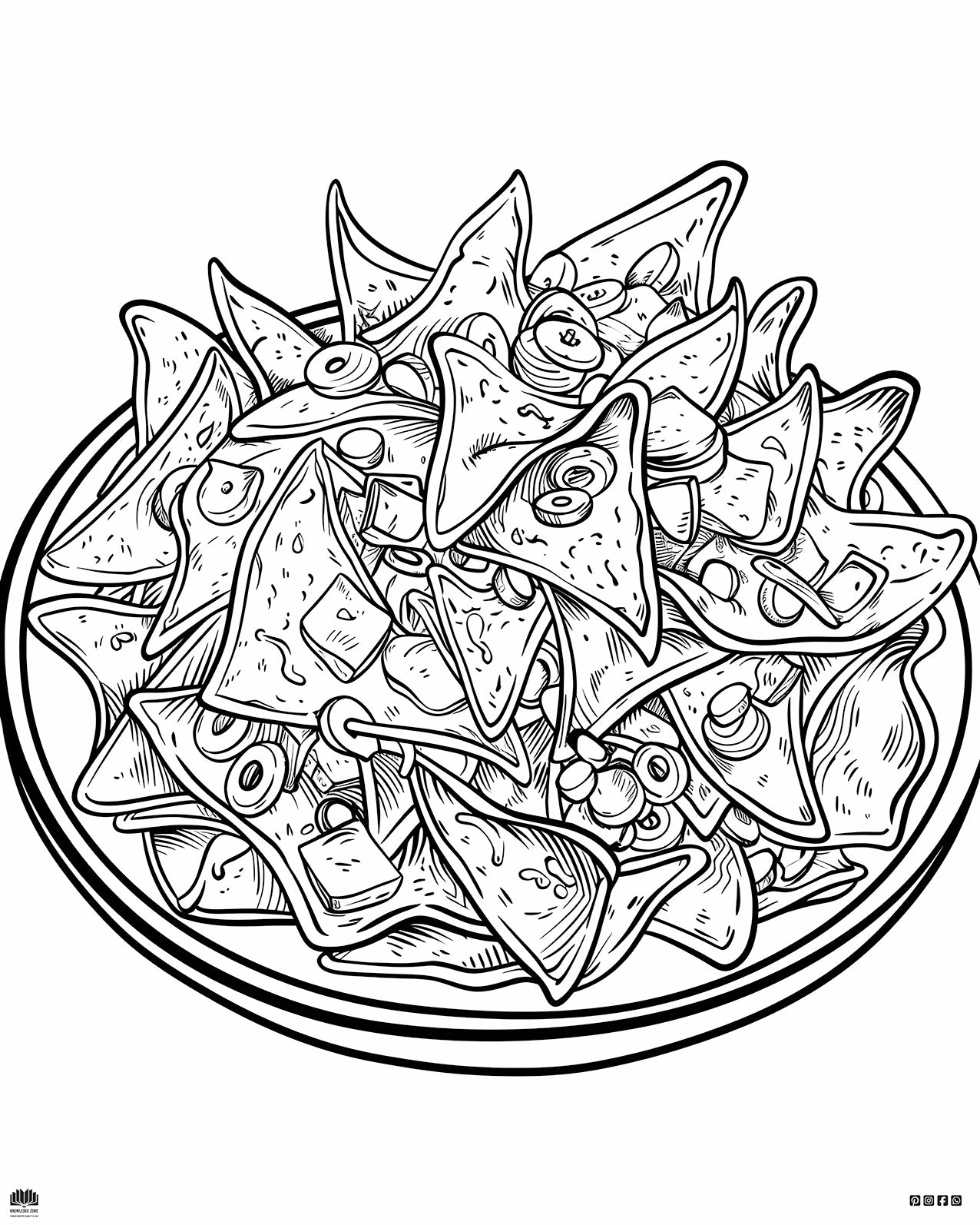 Dive into Deliciousness: Nachos Coloring Extravaganza! 🧀🌶️