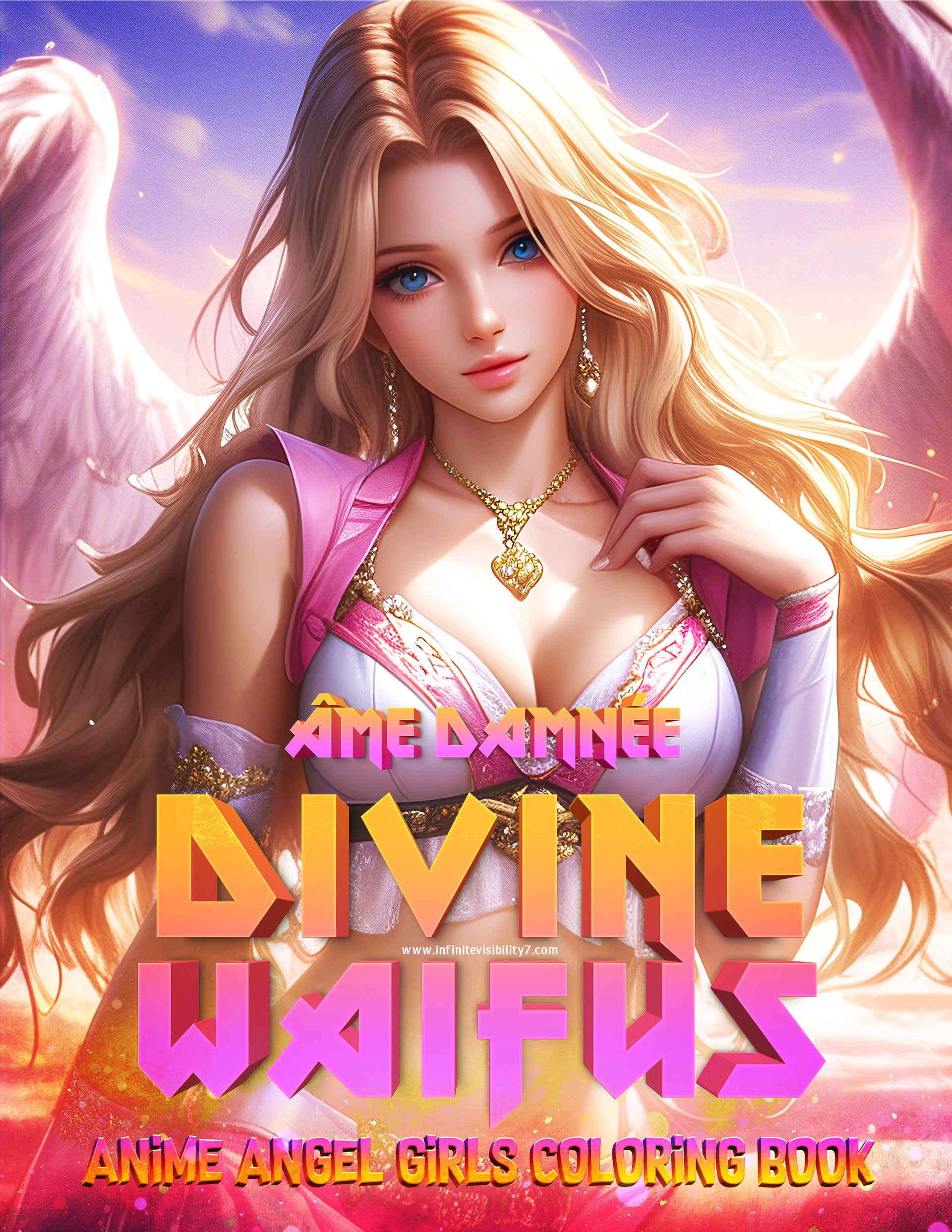 Divine Waifus: An Adult Anime Angel Girls Coloring Book for Relaxation & Stress Relief