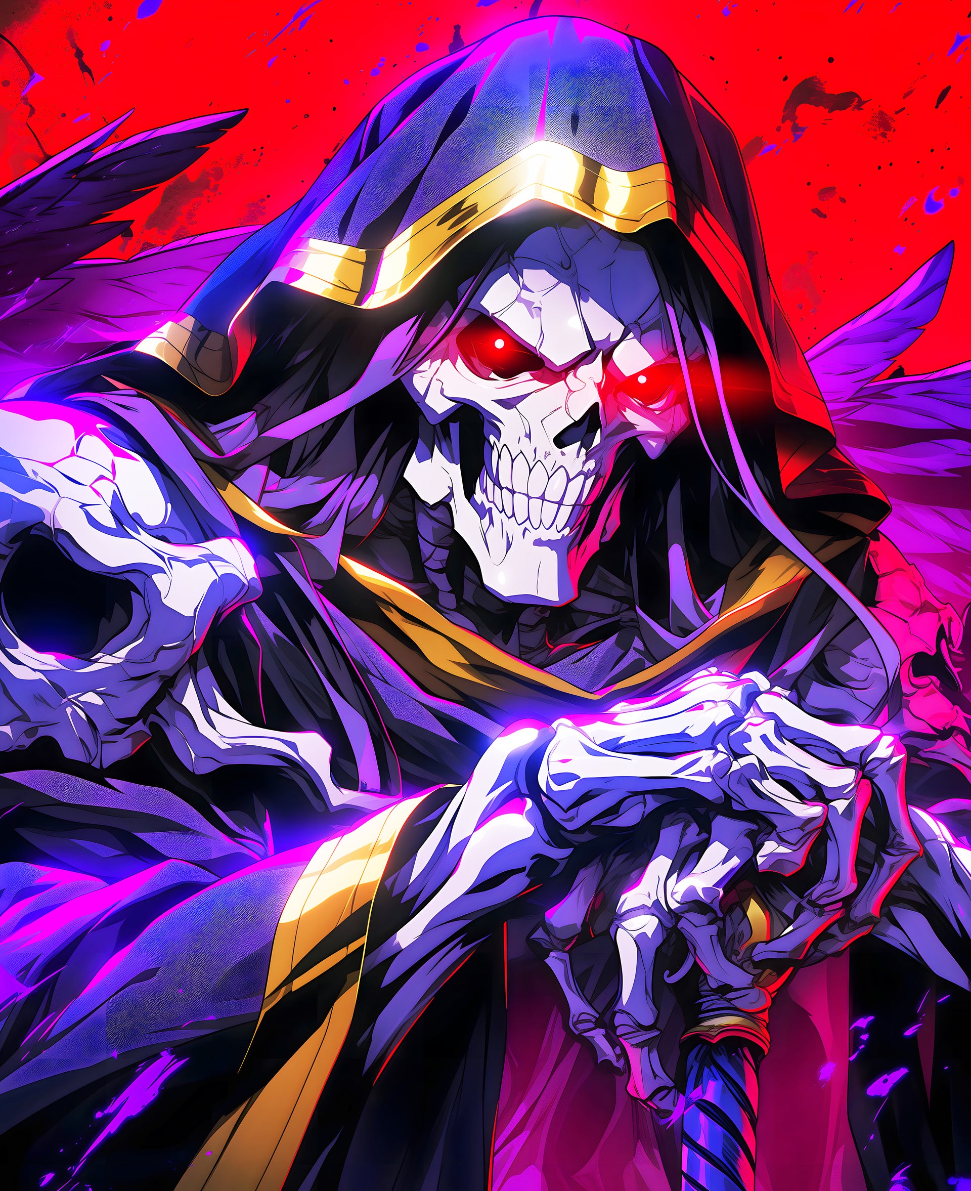 Enigmatic Digital Art of Ainz Ooal Gown from Overlord | Infinite Visibility