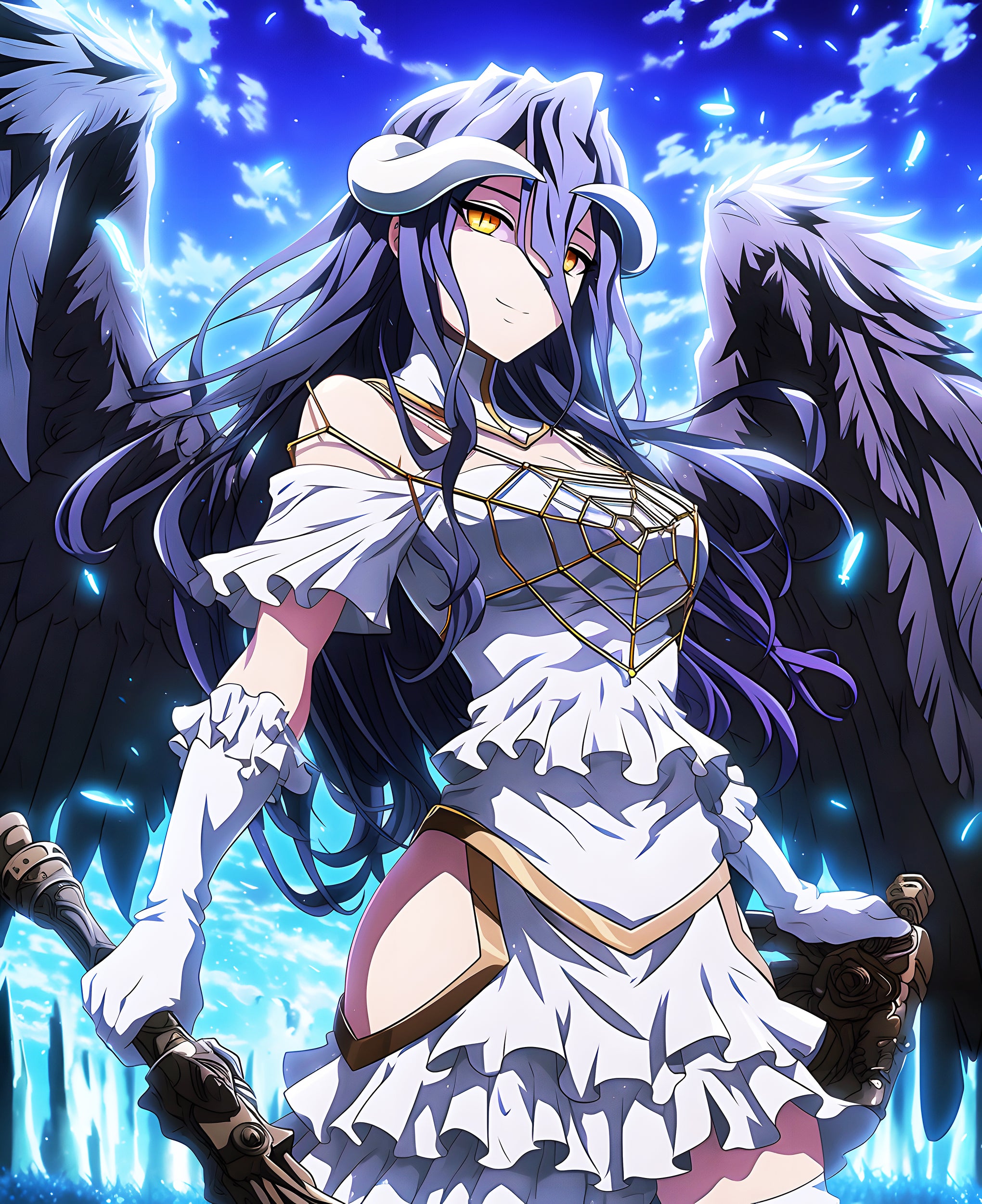 Enigmatic Digital Art of Albedo from Overlord | Infinite Visibility