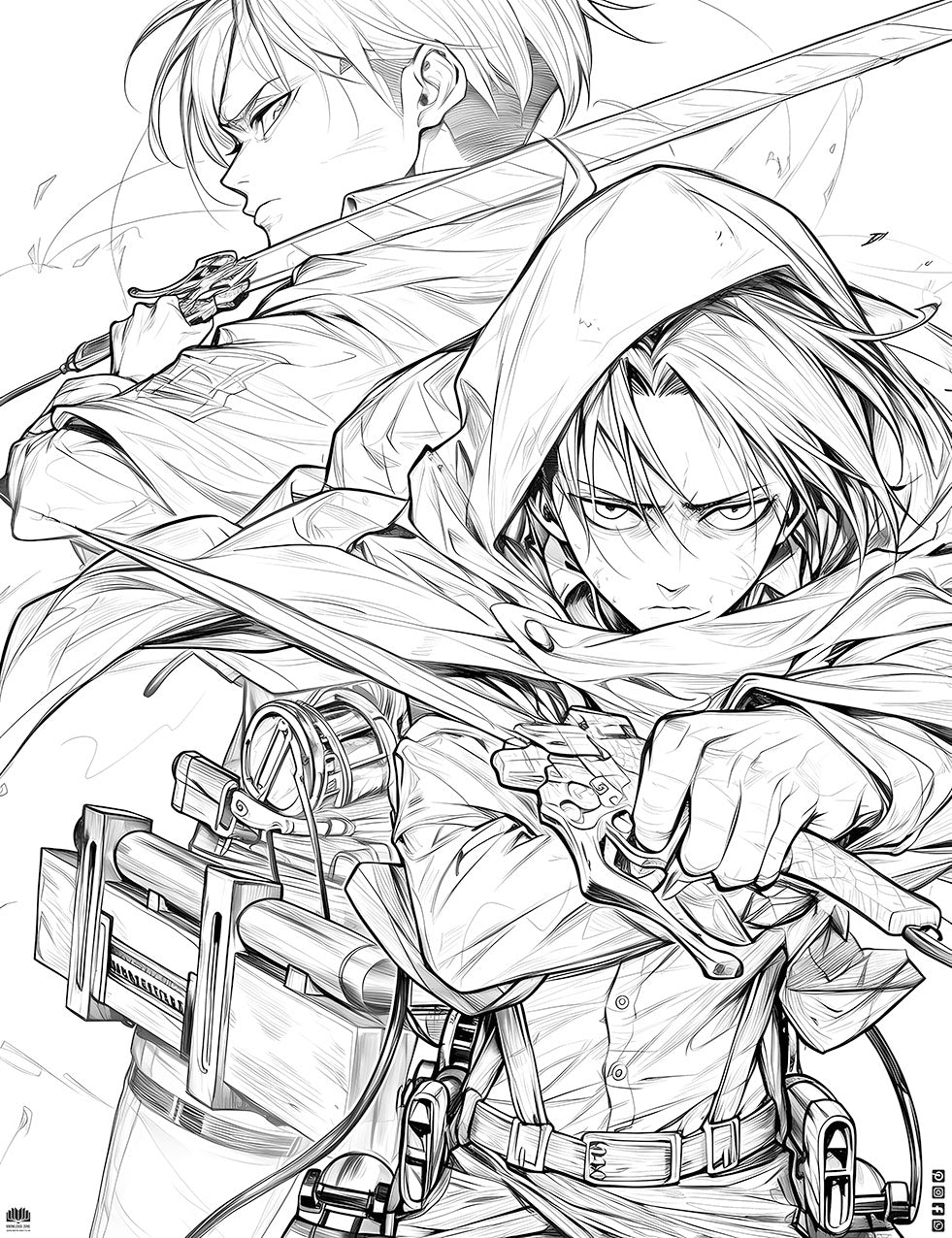 Free Attack on Titan Coloring Page - Unleash Your Inner Scout!