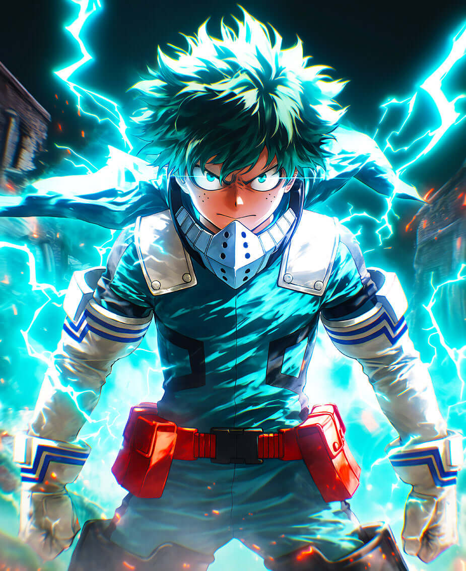 Full Cowling Deku Art: Power Up Your Space MHA Digital Download
