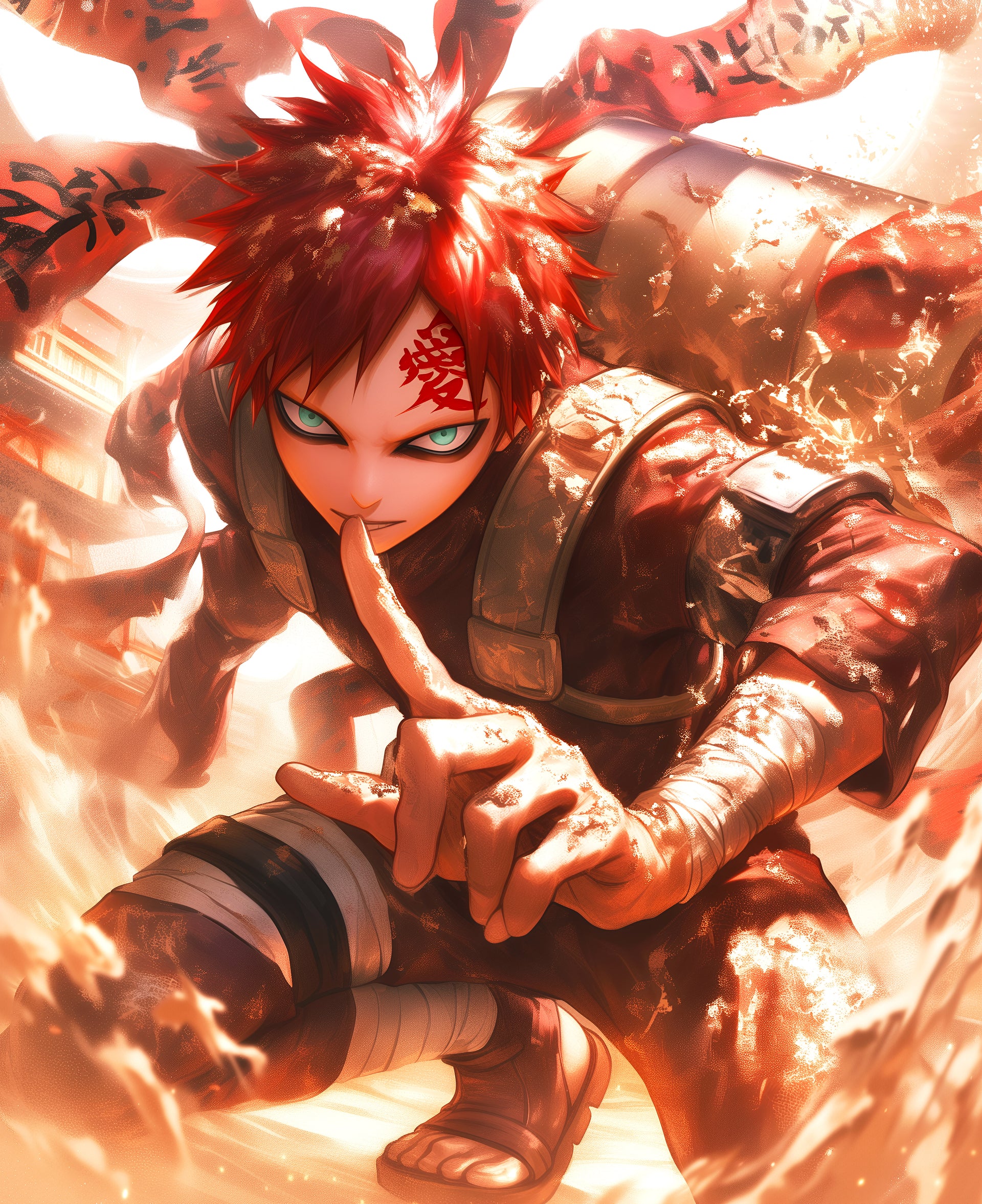 Gaara Digital Art - Sand and Shadow