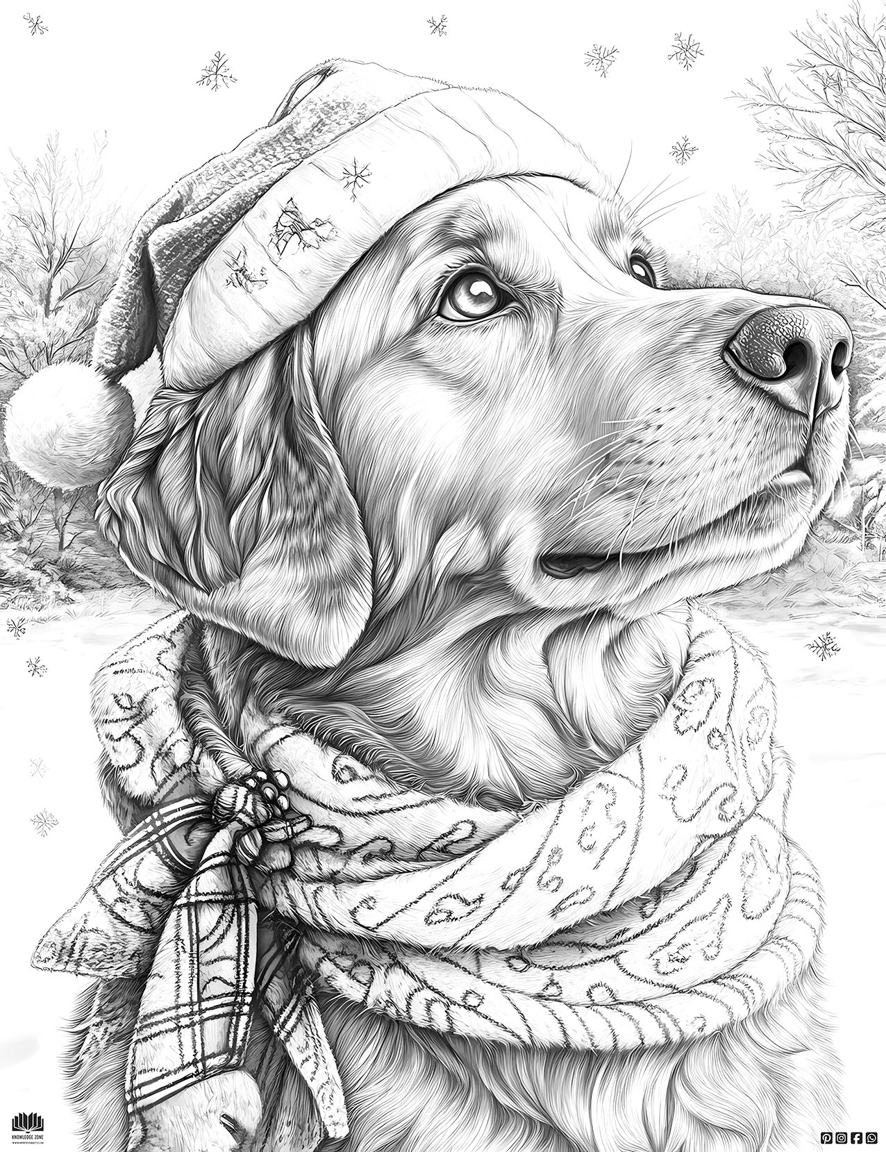 Get Festive with Our Adorable Holiday Coloring Page! 🎄🐶