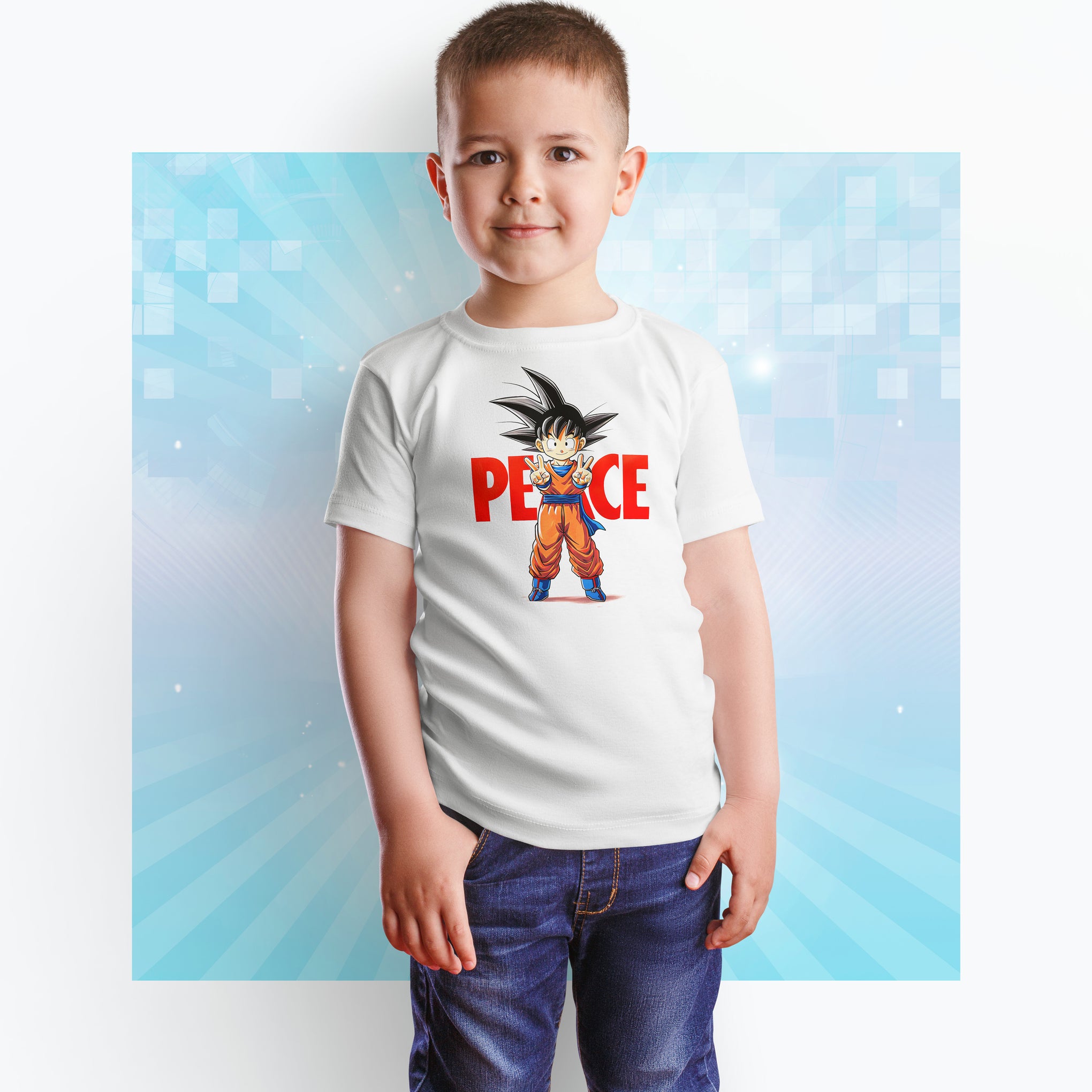 Goku Peace Kids T-Shirt | Infinite Visibility