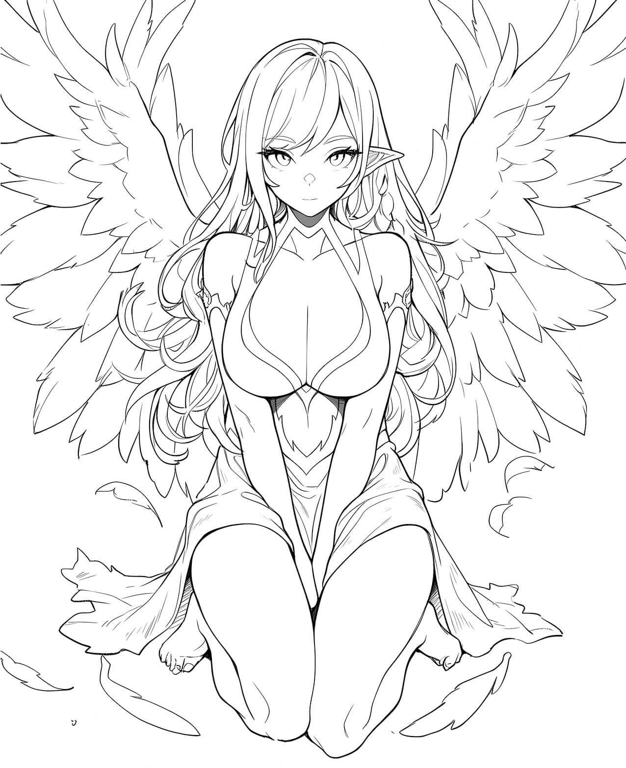 Enchanted Anime Girls Coloring Pages | Infinite Visibility – tagged ...