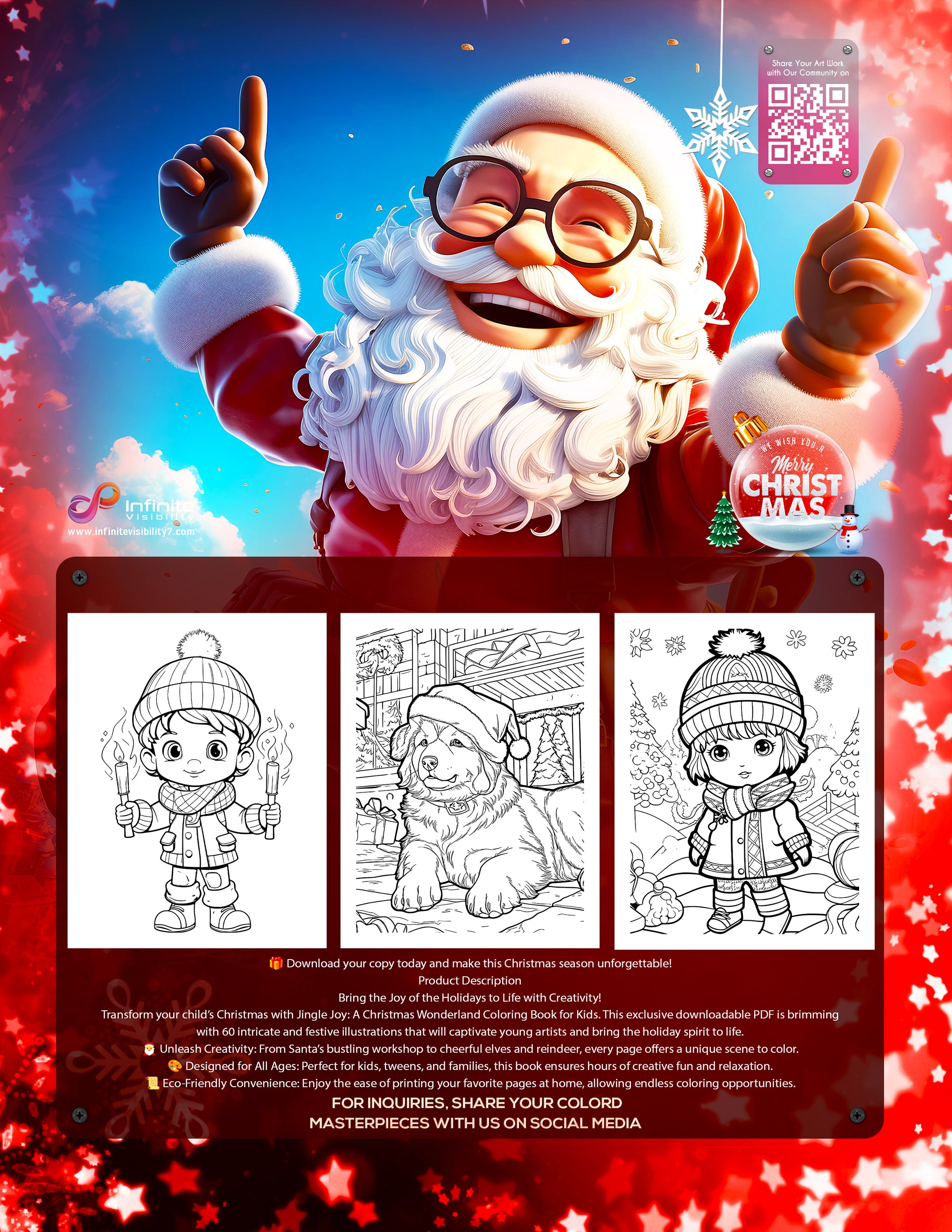 Jingle Joy: A Christmas Wonderland Coloring Book for Kids PDF