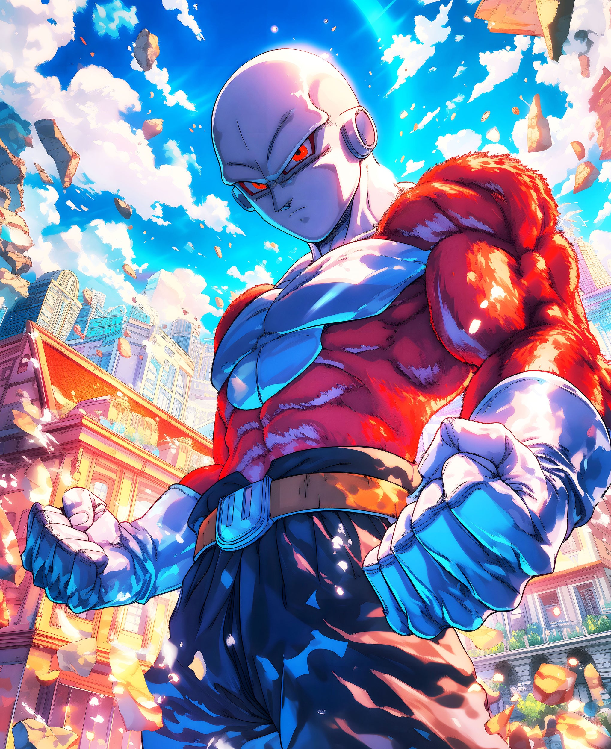 Jiren's Indomitable Spirit: A Digital Art Tribute to the Universe 11 Champion