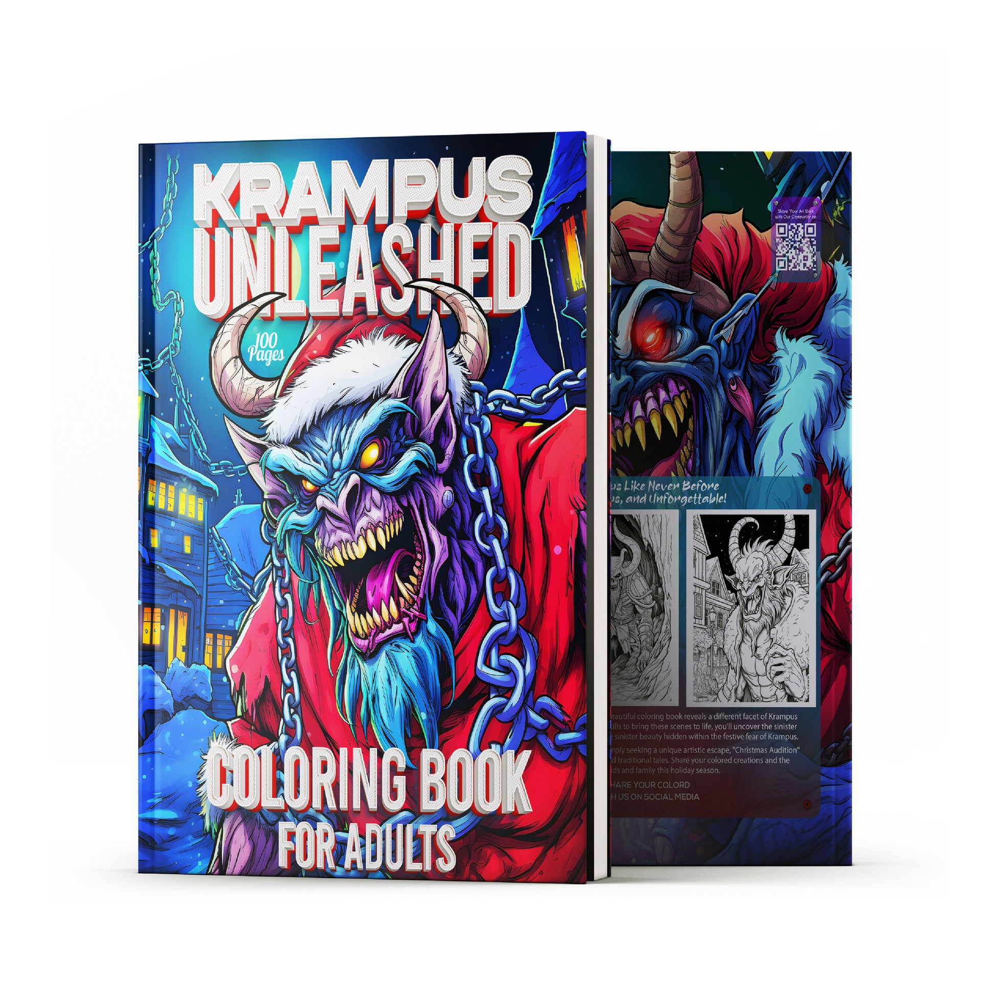 Krampus Unleashed: A Bone-Chilling Coloring Journey