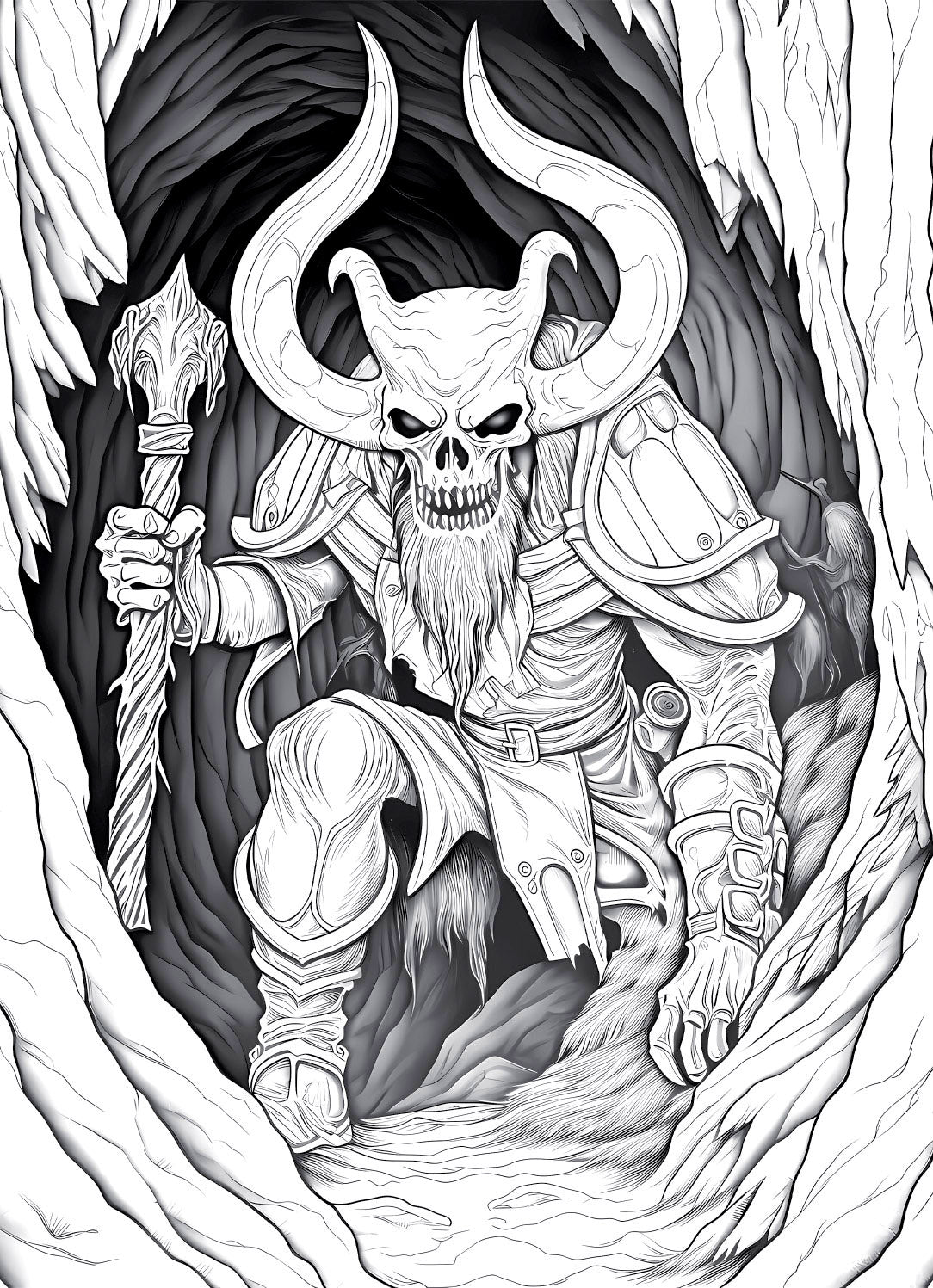 Krampus Unleashed: A Bone-Chilling Coloring Journey