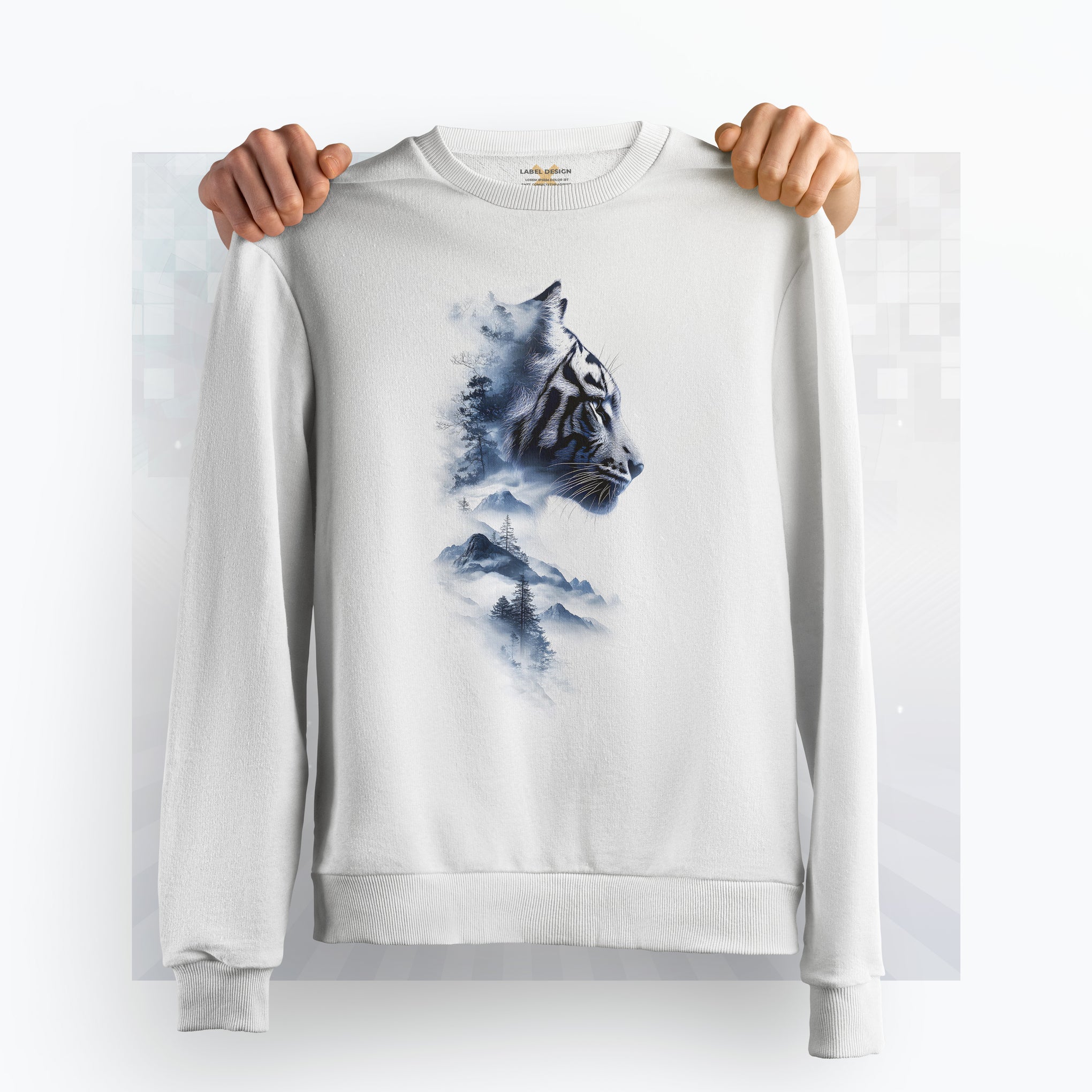 Majestic Mountain Tiger Unisex Sweatshirt | Infinite Visibility