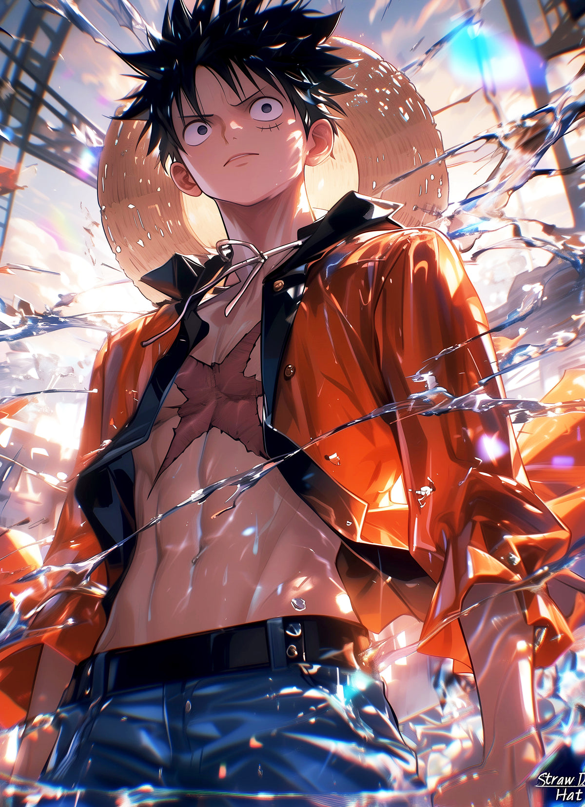 Masked Luffy: One Piece Digital Art – Infinite Visibility