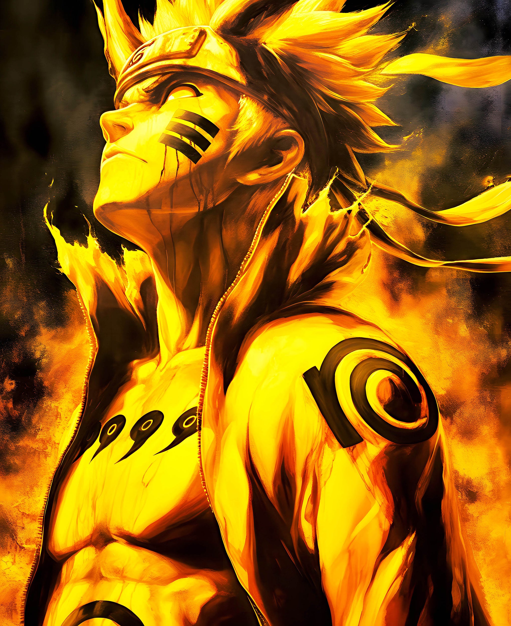 Naruto Uzumaki Digital Art - Fiery Determination | Infinite Visibility