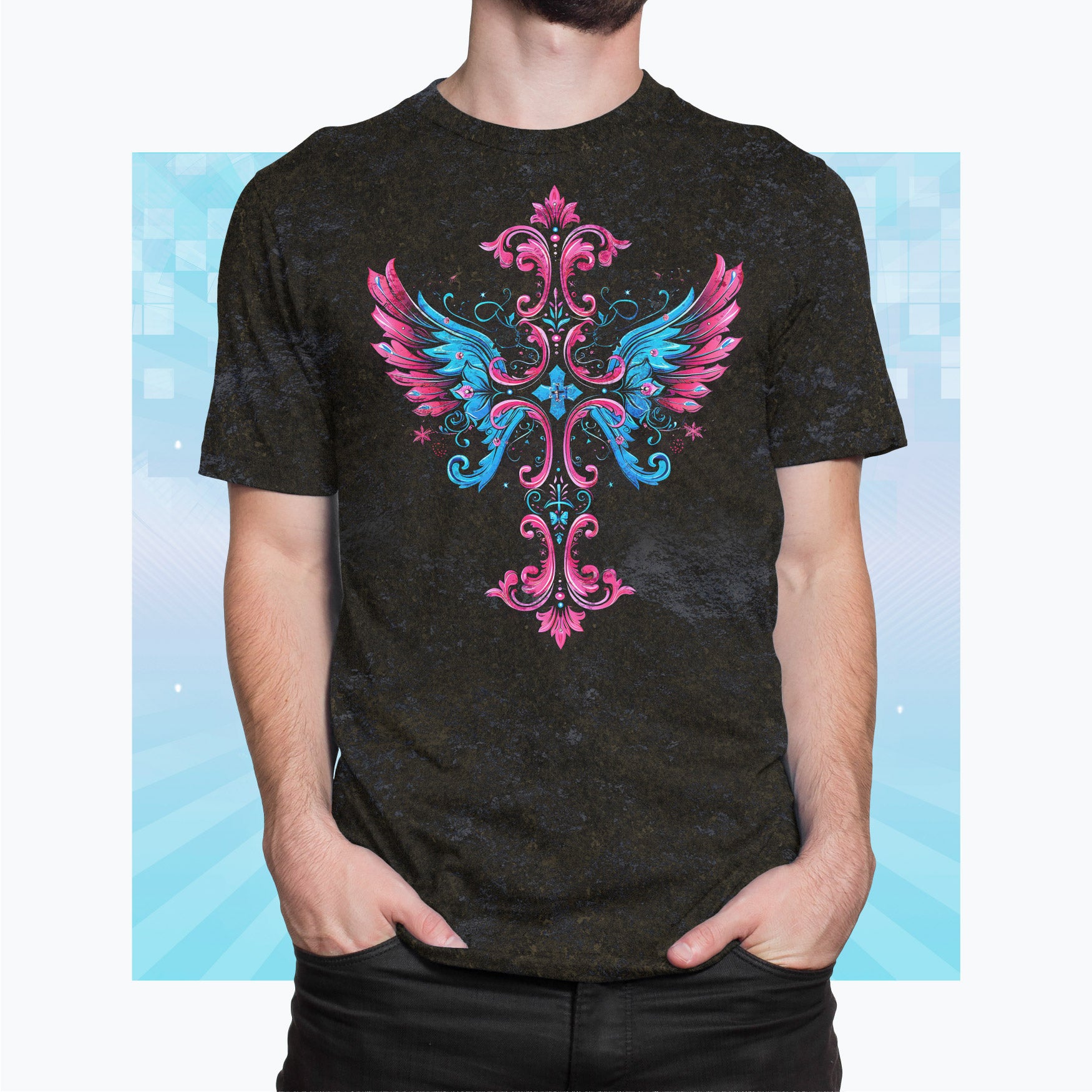 Ornate Enigma Tee - Unveiling Intricate Beauty Unisex Cut & Sew Tee (AOP)