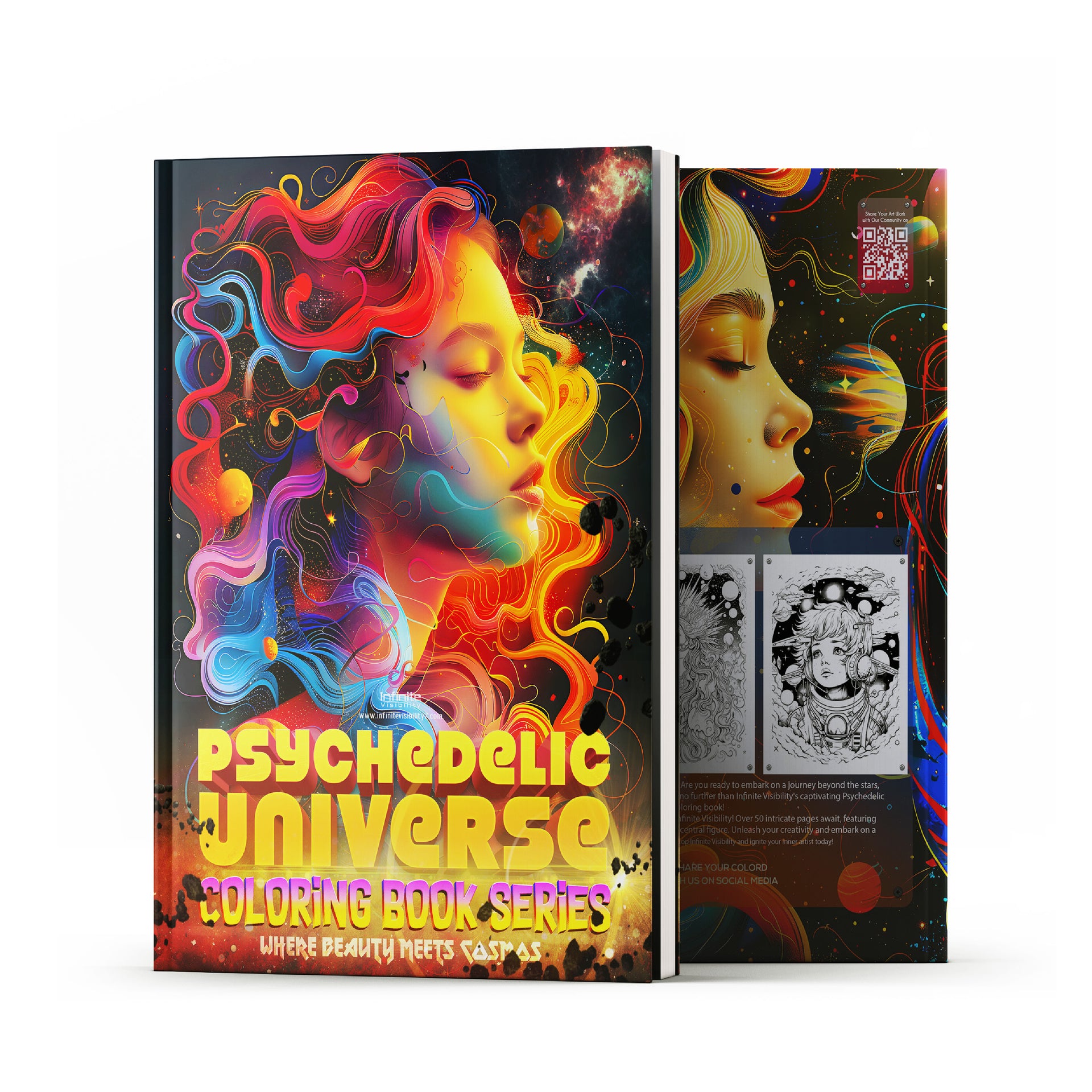 Psychedelic Universe: Adult Coloring Book - Where Beauty Meets Cosmos