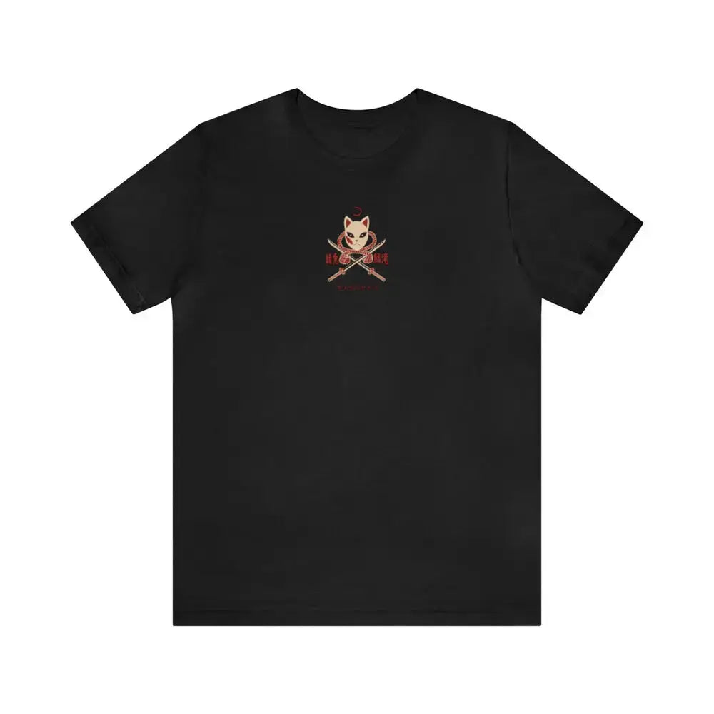 A Rengoku Flame Hashira Graphic Tee from Demon Slayer, showing the detailed front and back anime shirt print.