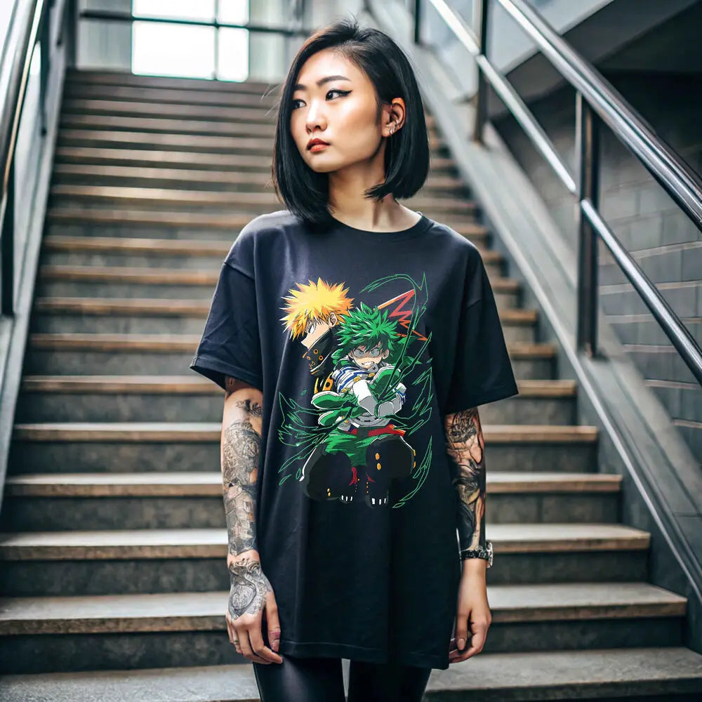 Deku T-Shirt: Bakugo & All Might My Hero Academia Top