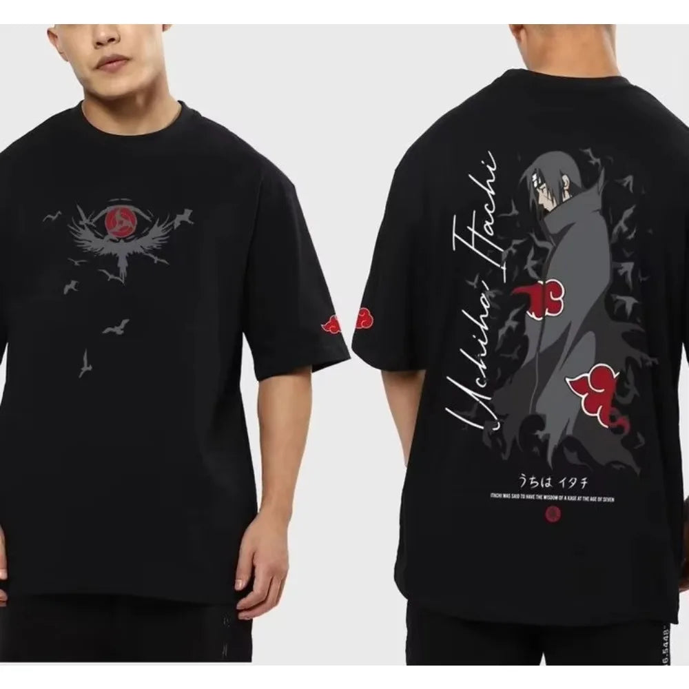 A breathable MINISO Naruto Cotton T-shirt featuring high-quality anime graphic art, available for men, women, and children.
