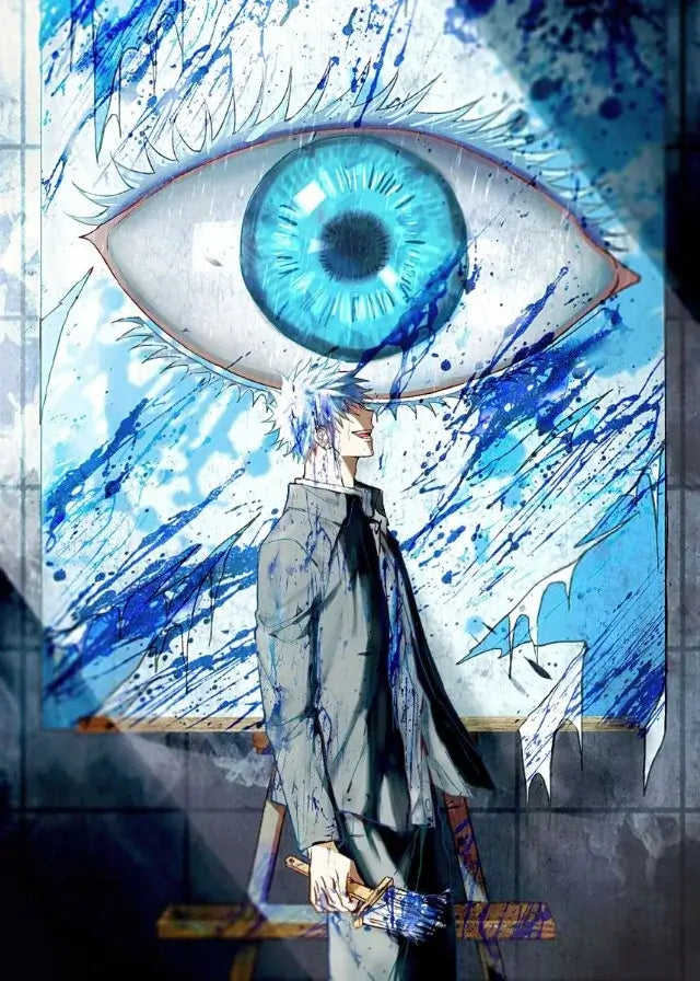 A high-definition Jujutsu Kaisen Poster printed on canvas, featuring a comic-style illustration of Gojo Satoru and Ryomen Sukuna for home wall decoration.