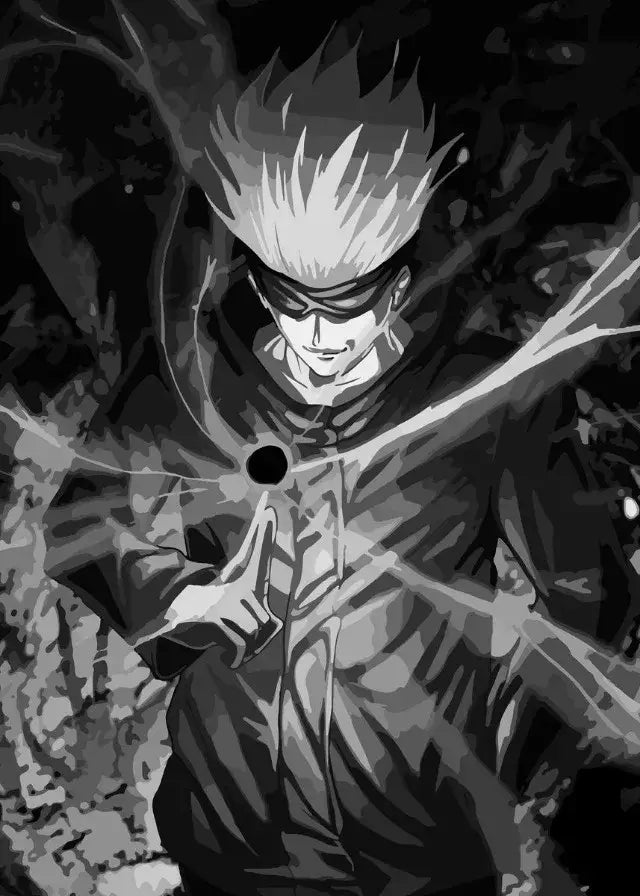 A high-definition Jujutsu Kaisen Poster printed on canvas, featuring a comic-style illustration of Gojo Satoru and Ryomen Sukuna for home wall decoration.