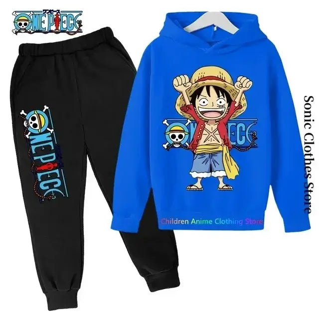 A 2025 New Anime One Piece Hoodies for Kids, a fashion Luffy pullover and oversized hip hop coat for boys.
