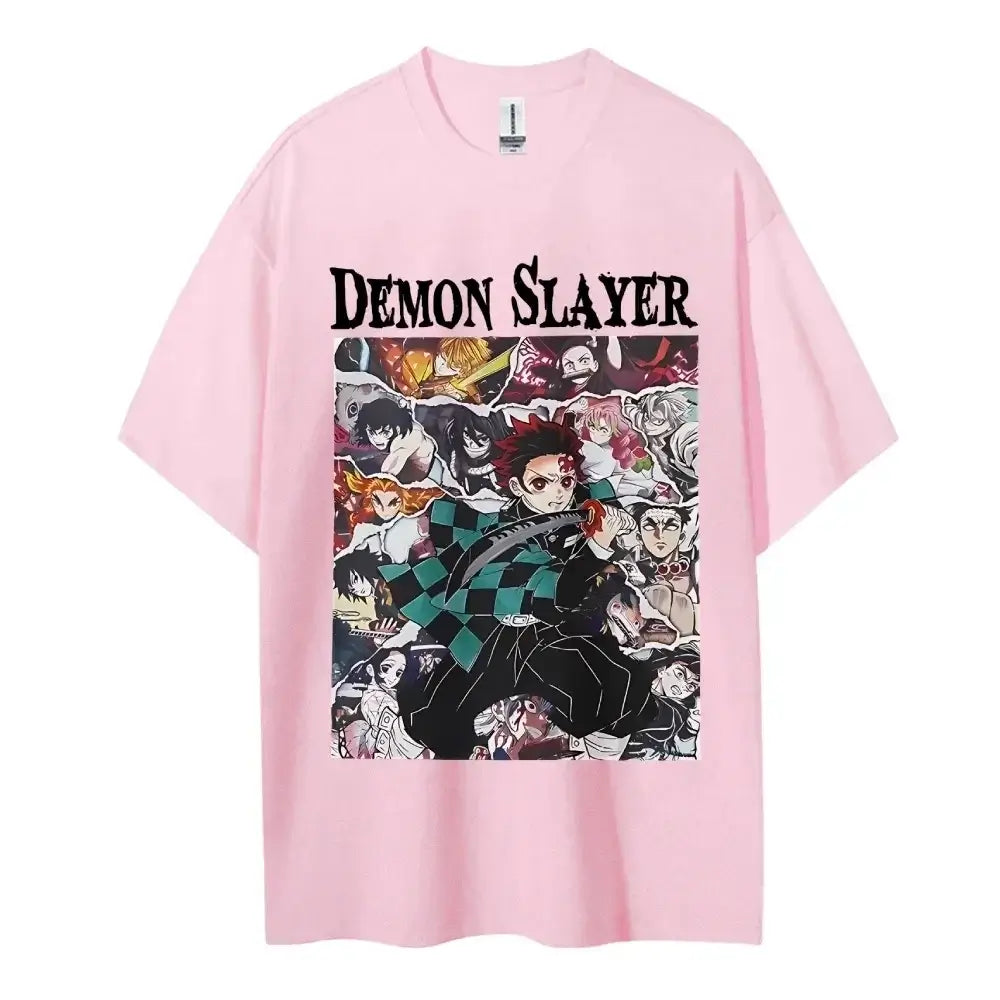 A popular Hot Anime Demon Slayer T-Shirt featuring classic characters in a comfortable, casual short-sleeved top.